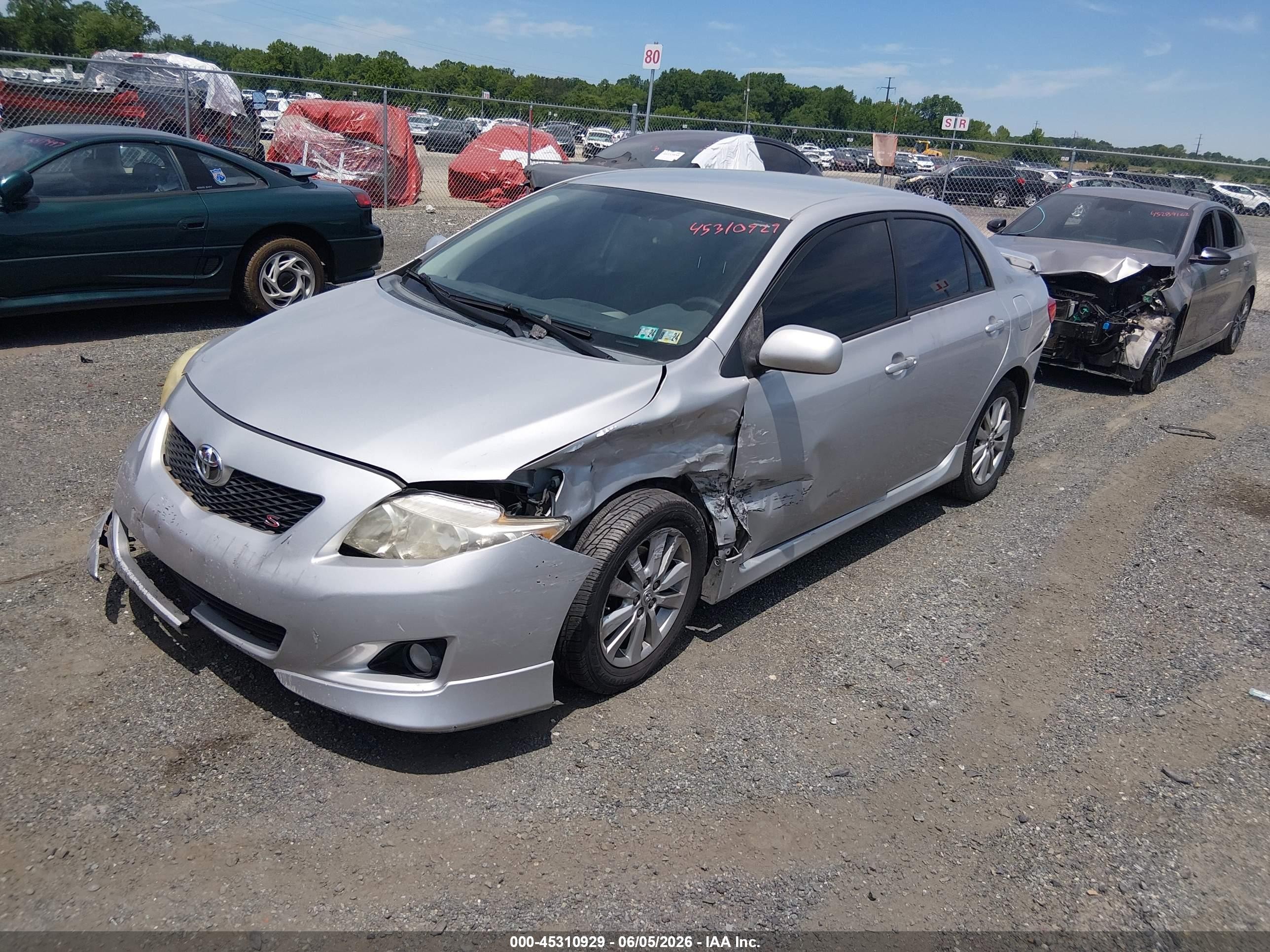 2010 Toyota Corolla S Gray vin: 2T1BU4EE3AC464383