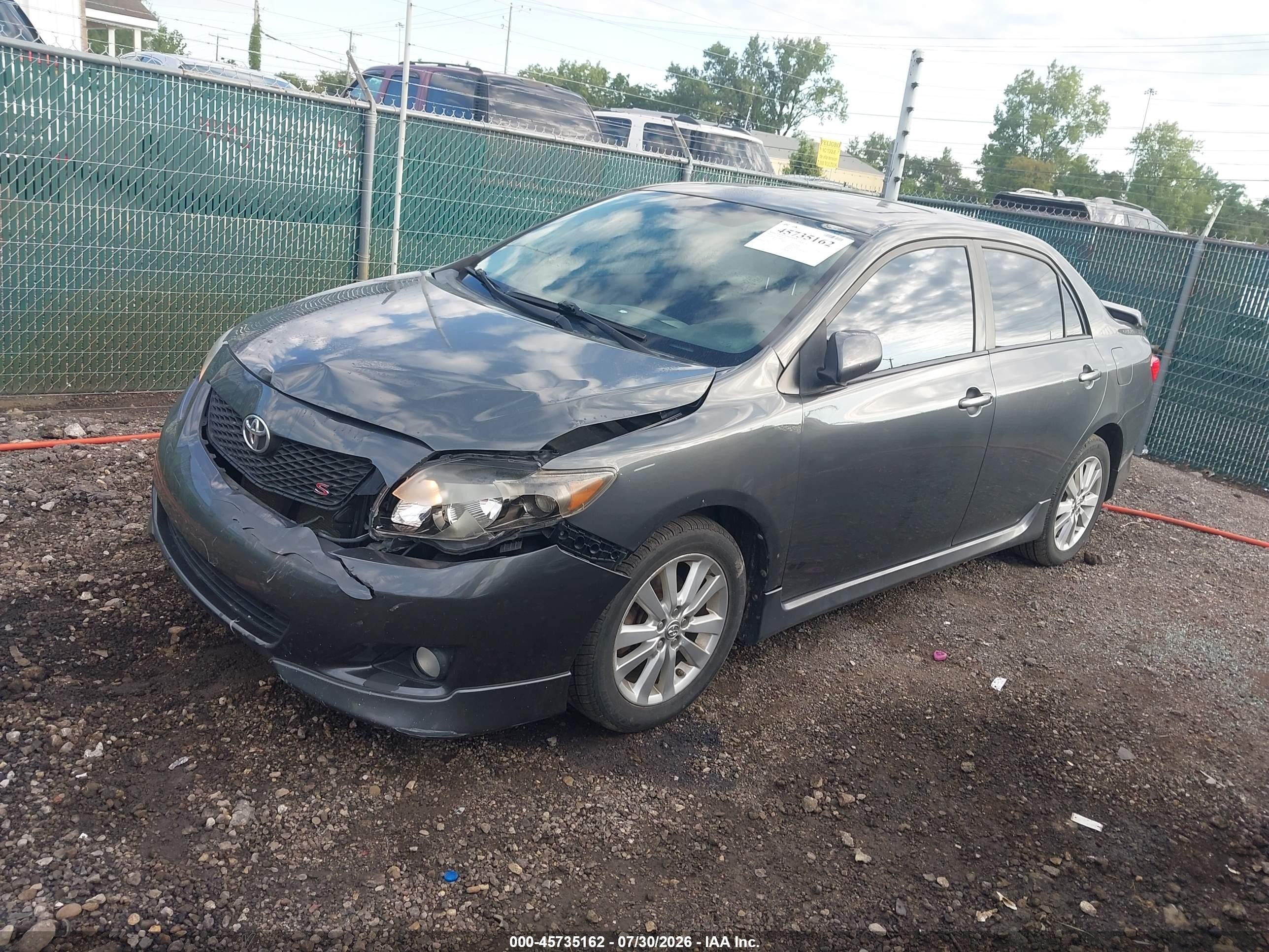 2010 Toyota Corolla S Gray vin: 2T1BU4EE3AC467851