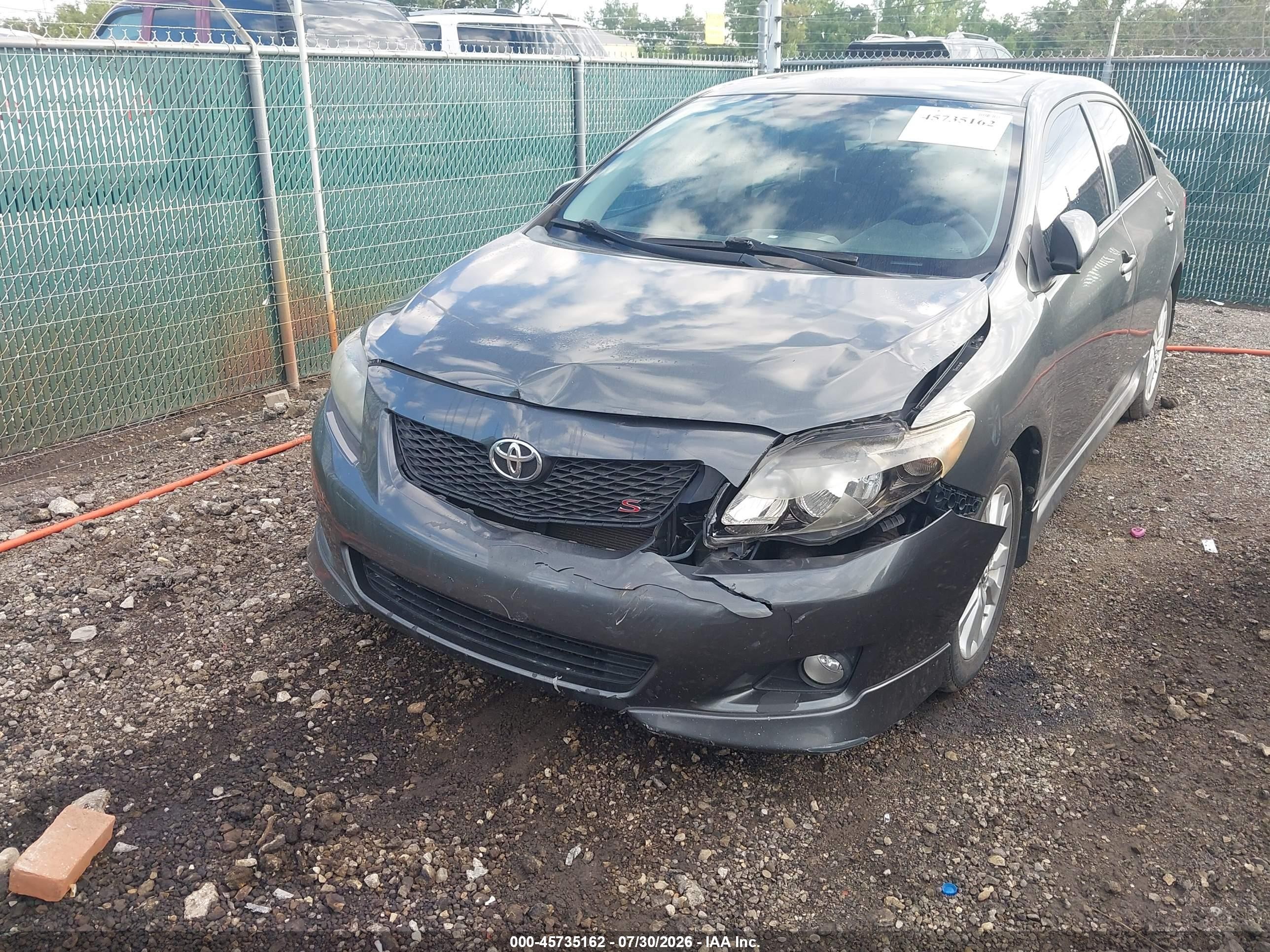 2010 Toyota Corolla S Gray vin: 2T1BU4EE3AC467851