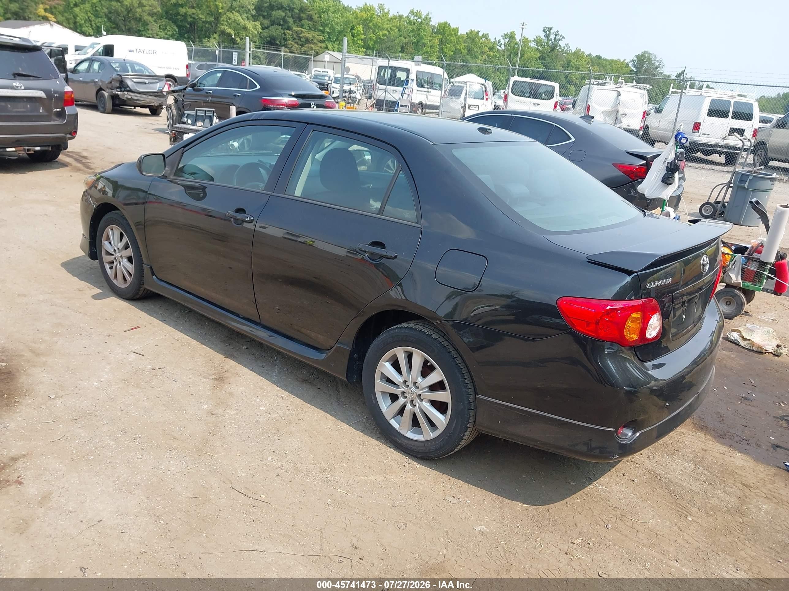 2010 Toyota Corolla S Black vin: 2T1BU4EE3AC488408
