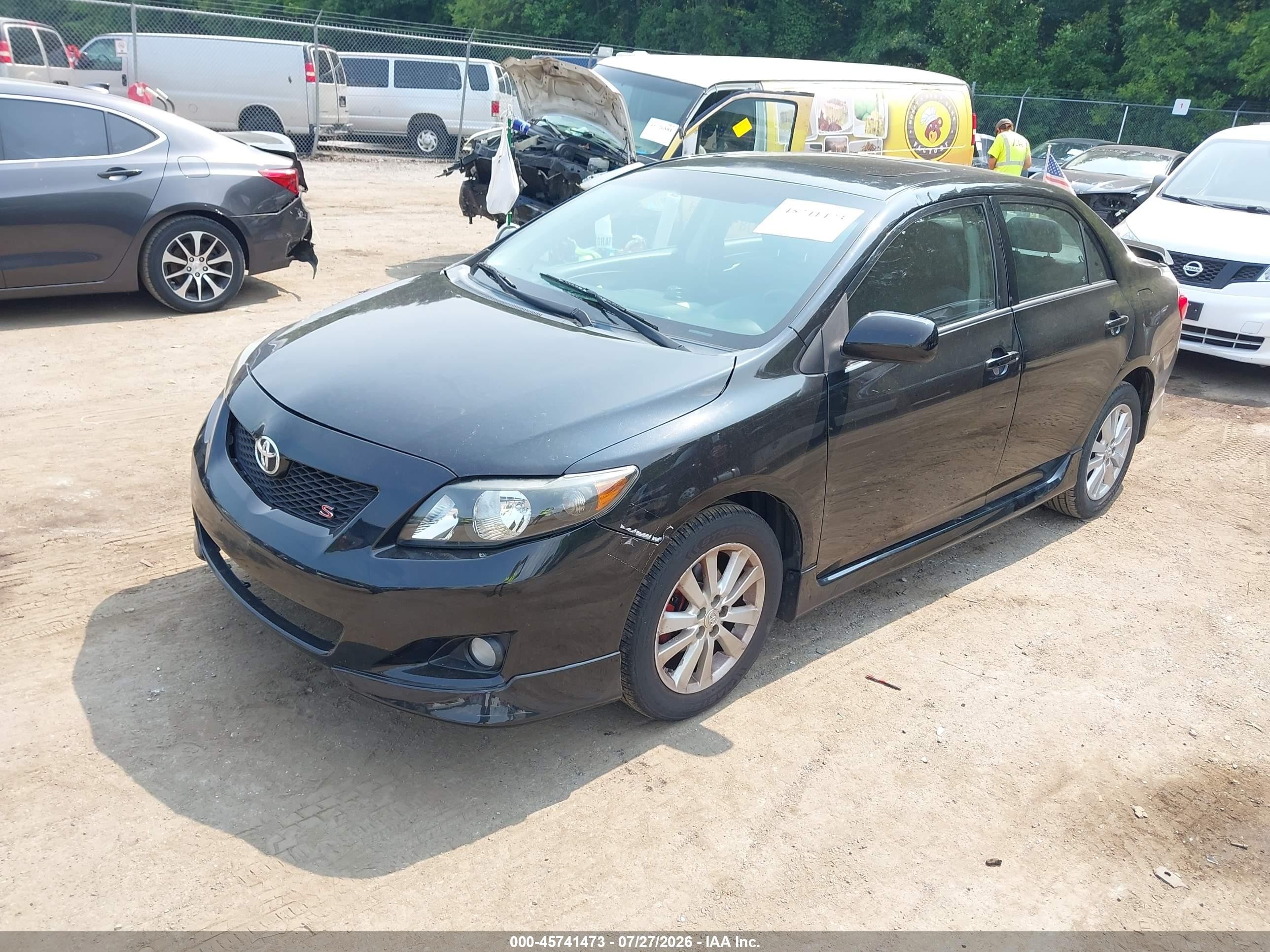 2010 Toyota Corolla S Black vin: 2T1BU4EE3AC488408