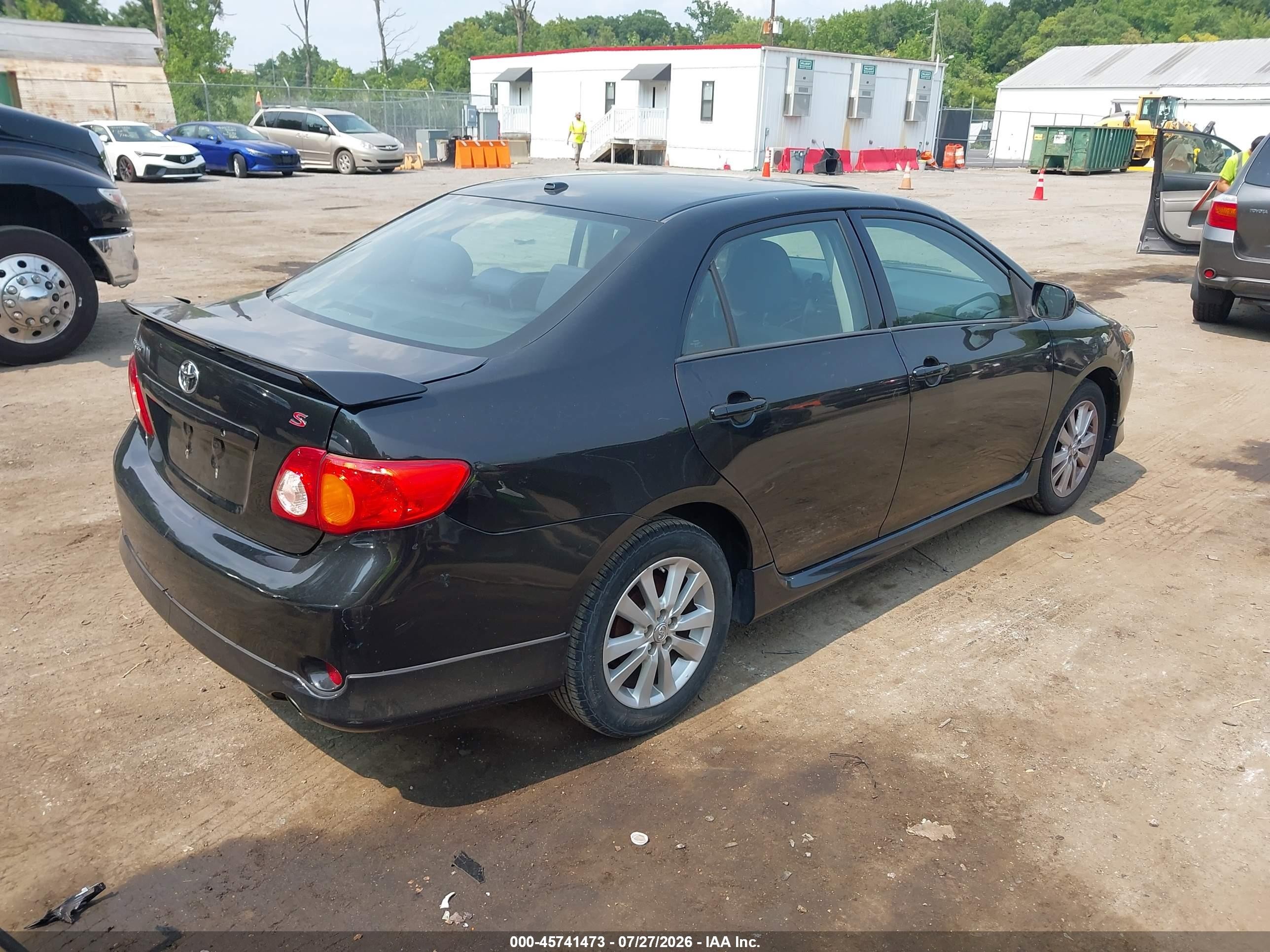 2010 Toyota Corolla S Black vin: 2T1BU4EE3AC488408