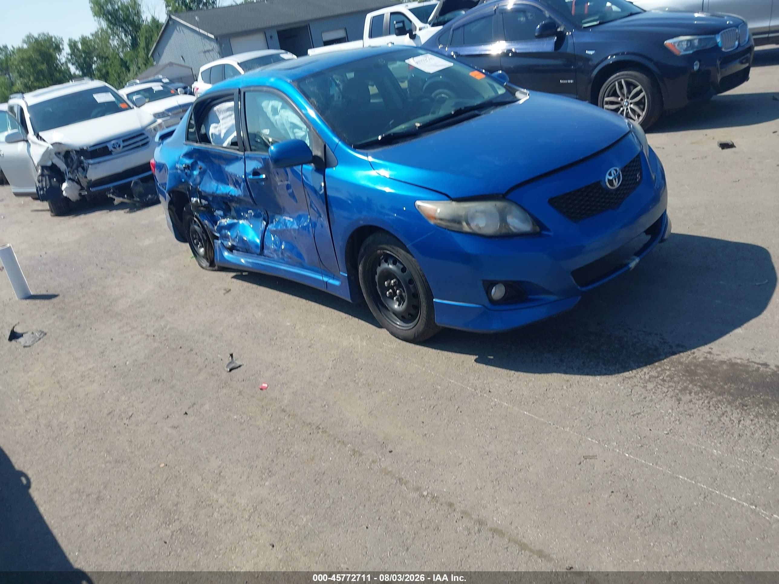 2010 Toyota Corolla S Blue vin: 2T1BU4EE3AC490966