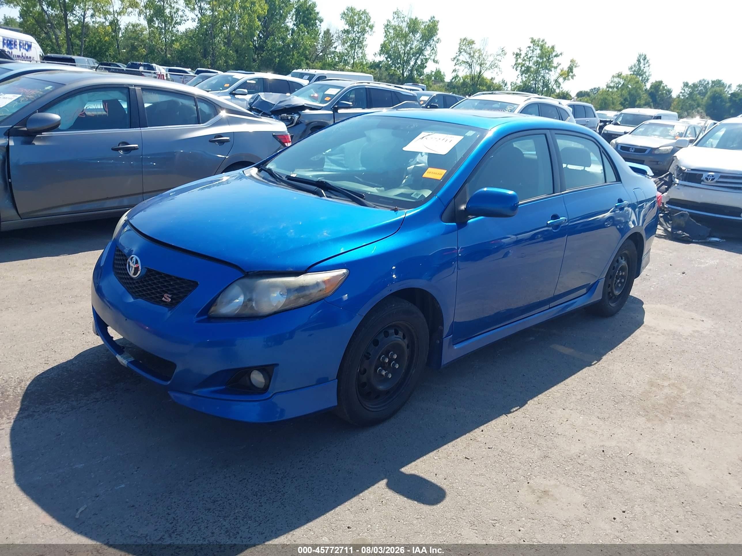 2010 Toyota Corolla S Blue vin: 2T1BU4EE3AC490966