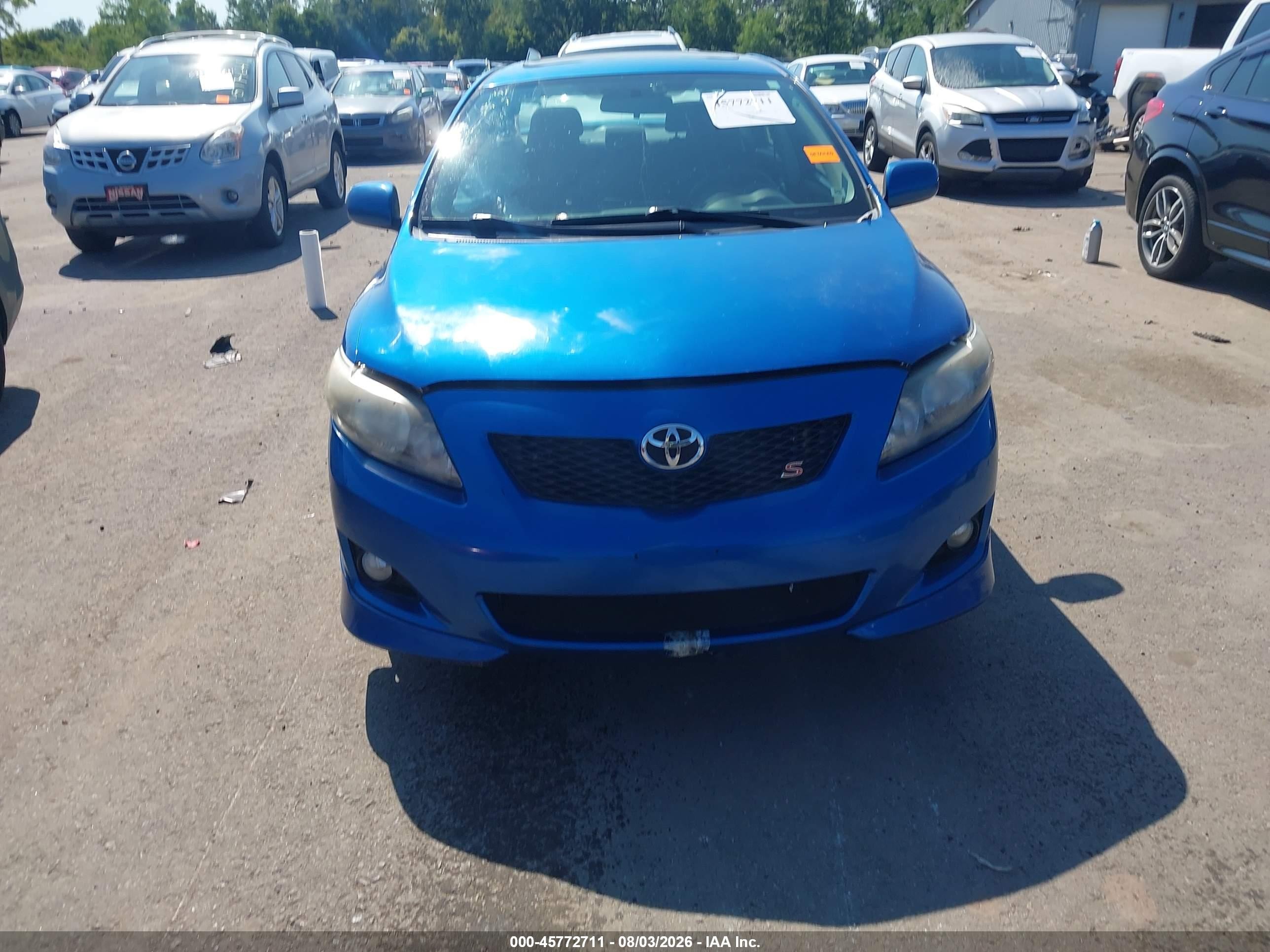 2010 Toyota Corolla S Blue vin: 2T1BU4EE3AC490966
