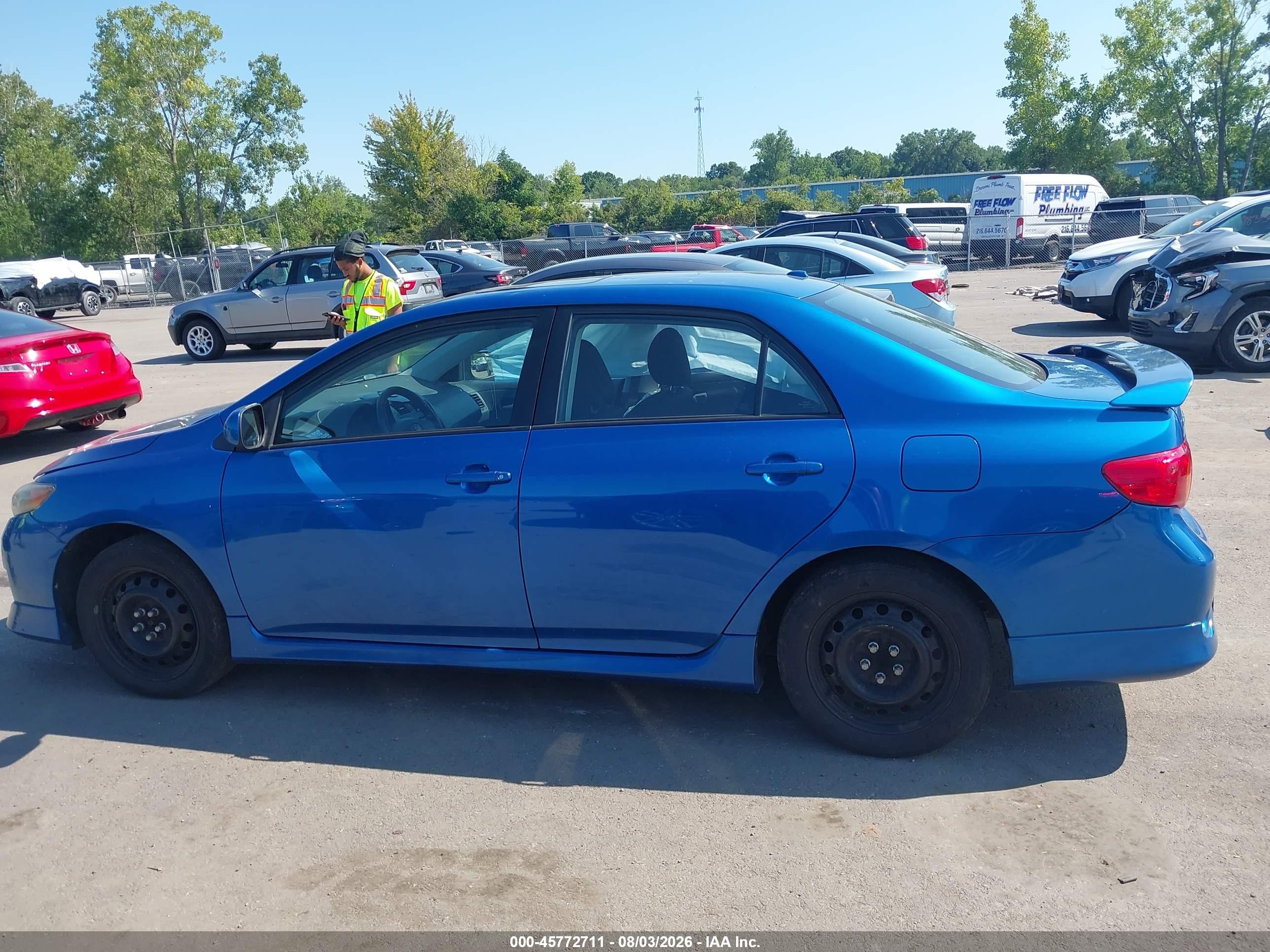 2010 Toyota Corolla S Blue vin: 2T1BU4EE3AC490966
