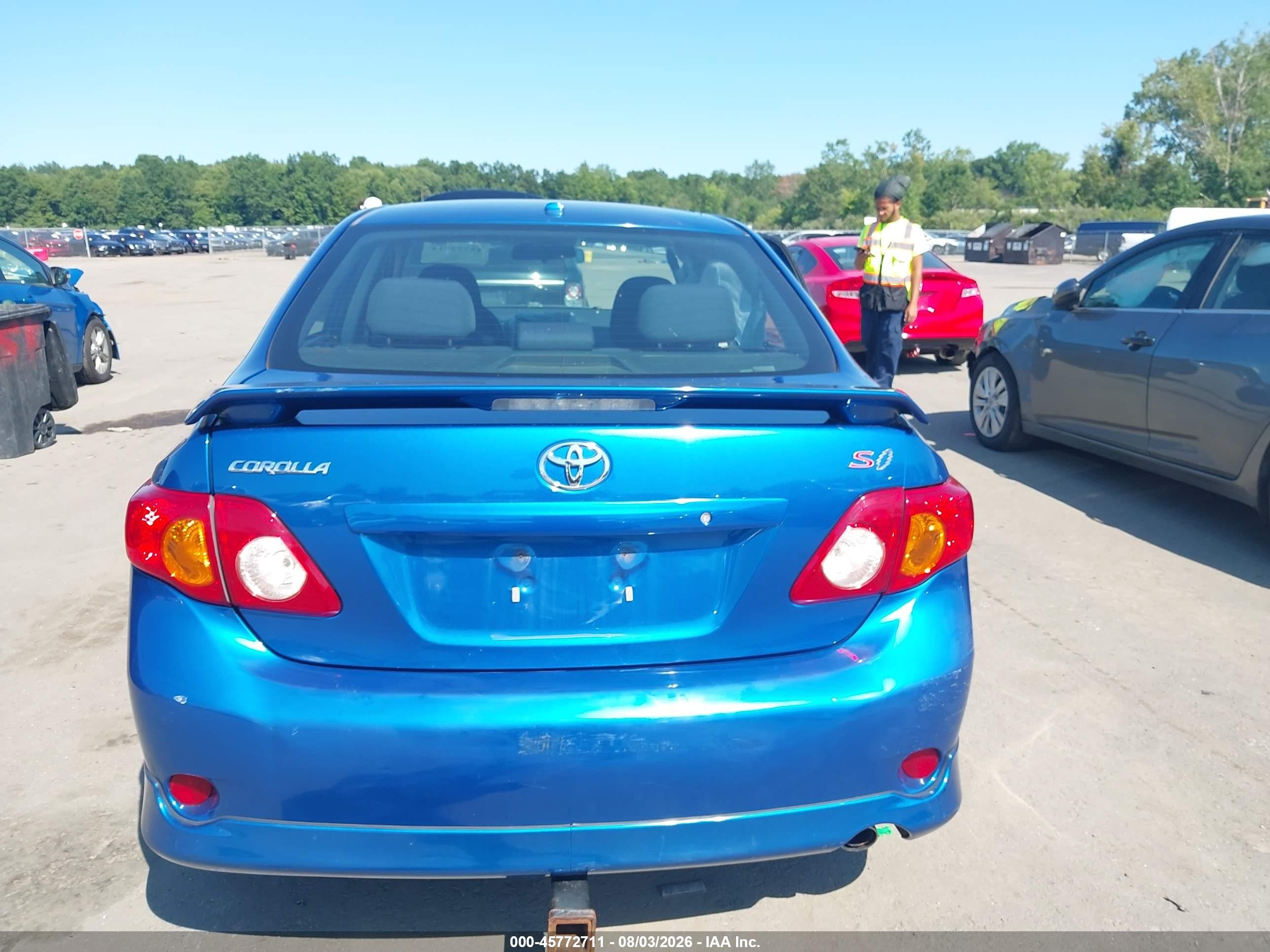 2010 Toyota Corolla S Blue vin: 2T1BU4EE3AC490966