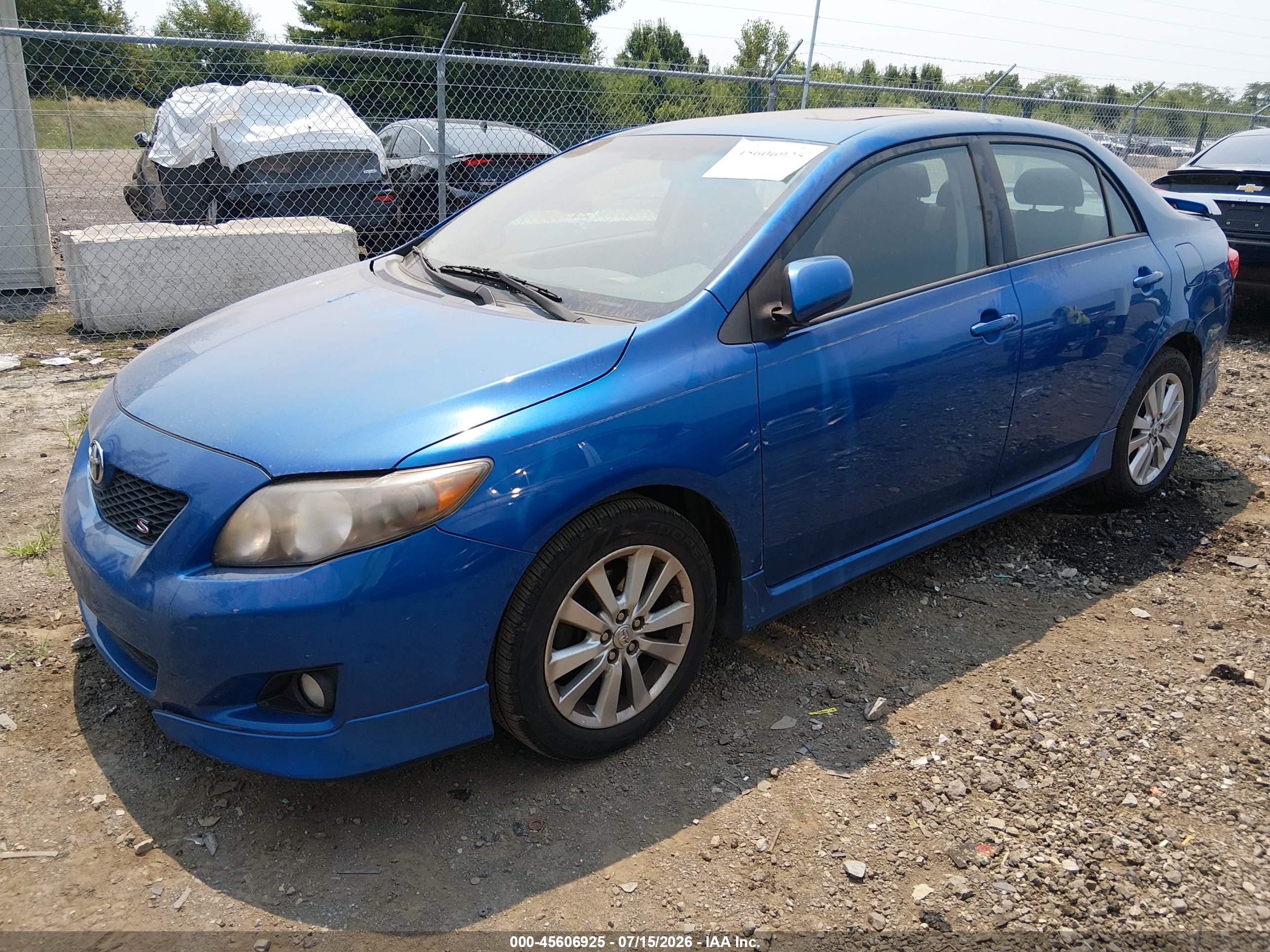 2010 Toyota Corolla S Blue vin: 2T1BU4EE3AC507474