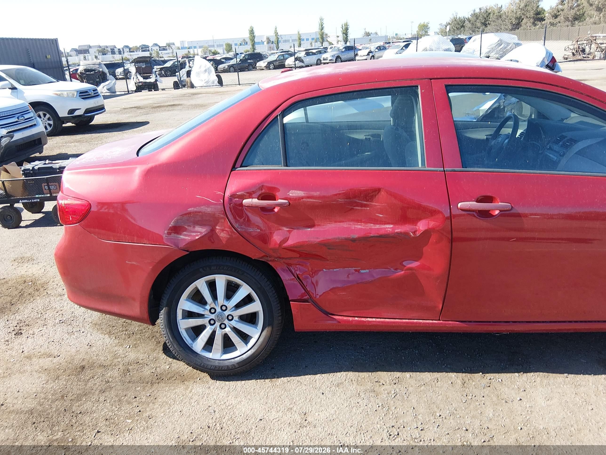 2010 Toyota Corolla Le Burgundy vin: 2T1BU4EE3AC518605