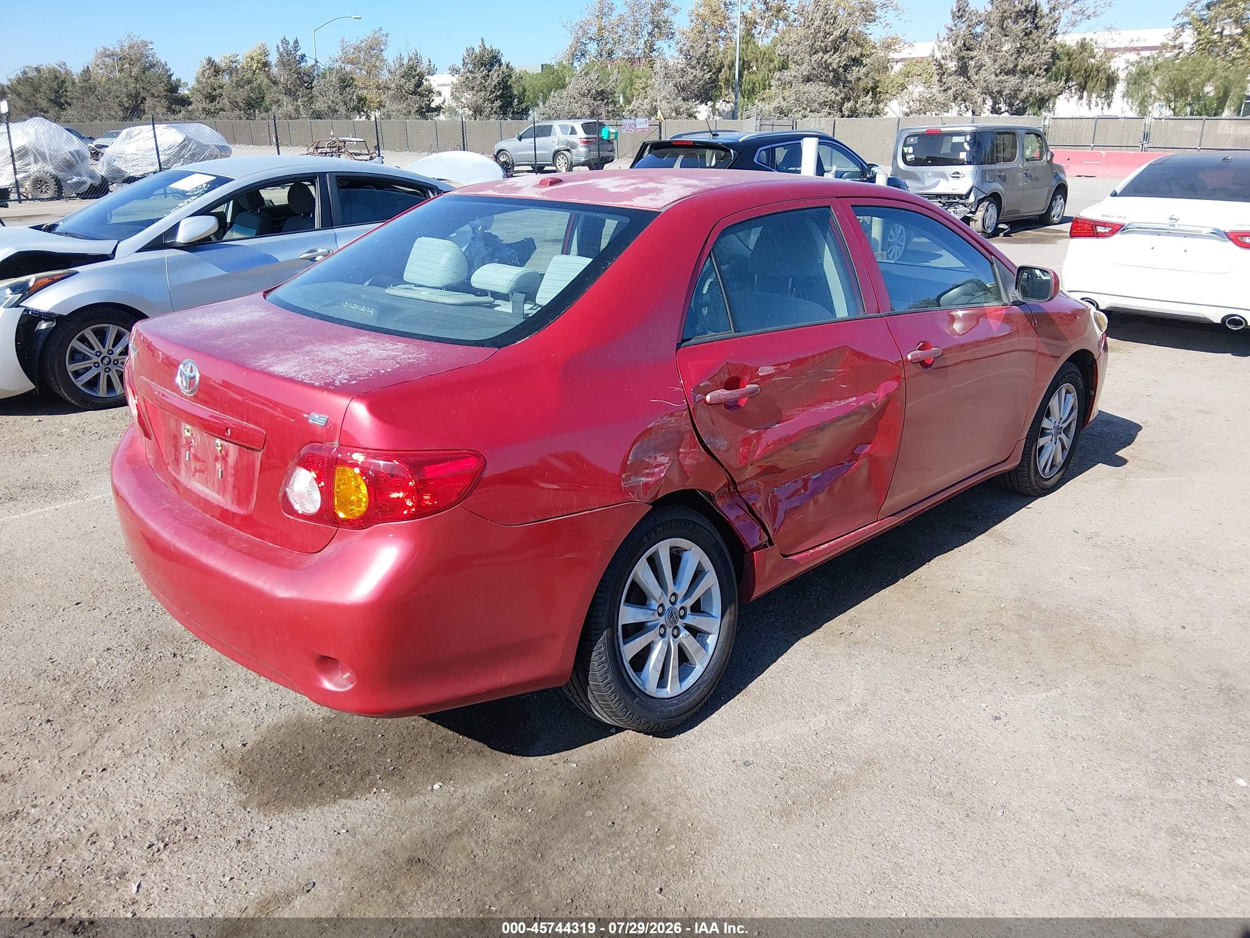 2010 Toyota Corolla Le Burgundy vin: 2T1BU4EE3AC518605