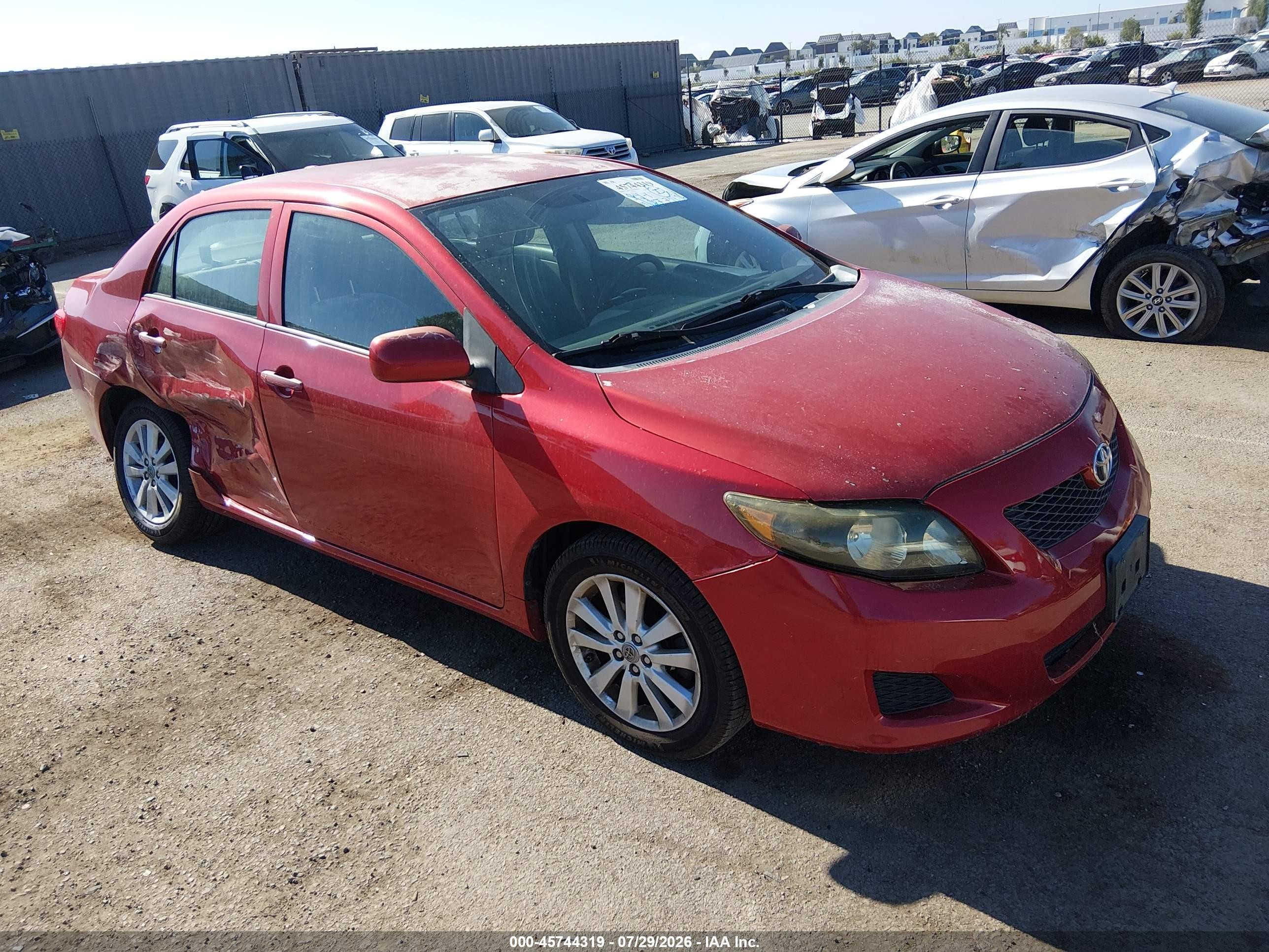 2010 Toyota Corolla Le Burgundy vin: 2T1BU4EE3AC518605
