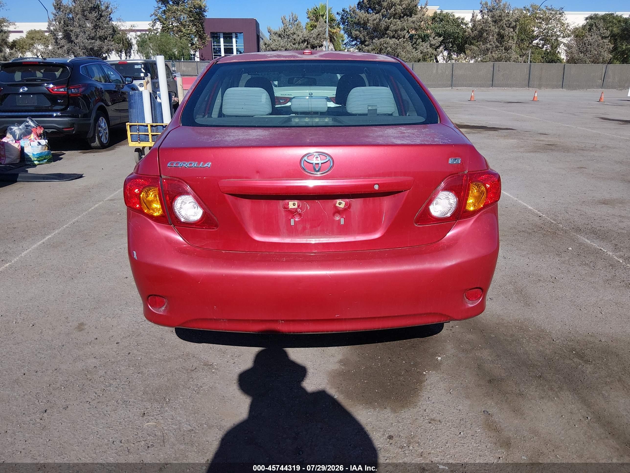2010 Toyota Corolla Le Burgundy vin: 2T1BU4EE3AC518605