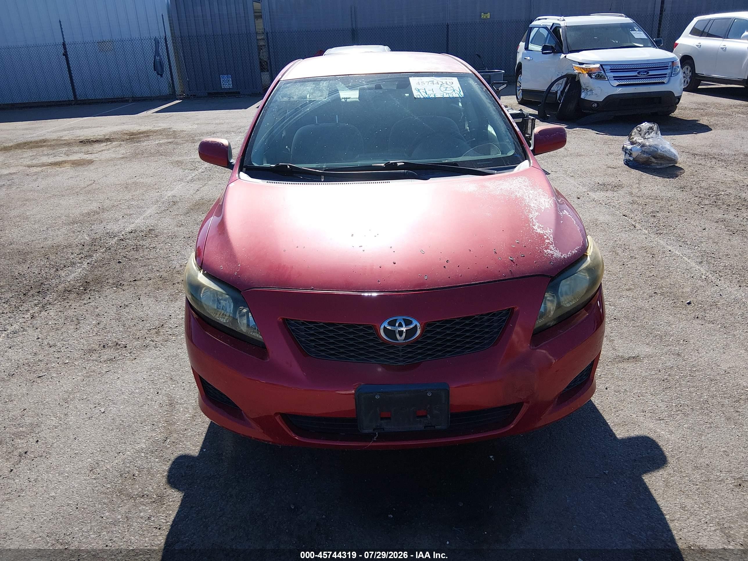 2010 Toyota Corolla Le Burgundy vin: 2T1BU4EE3AC518605
