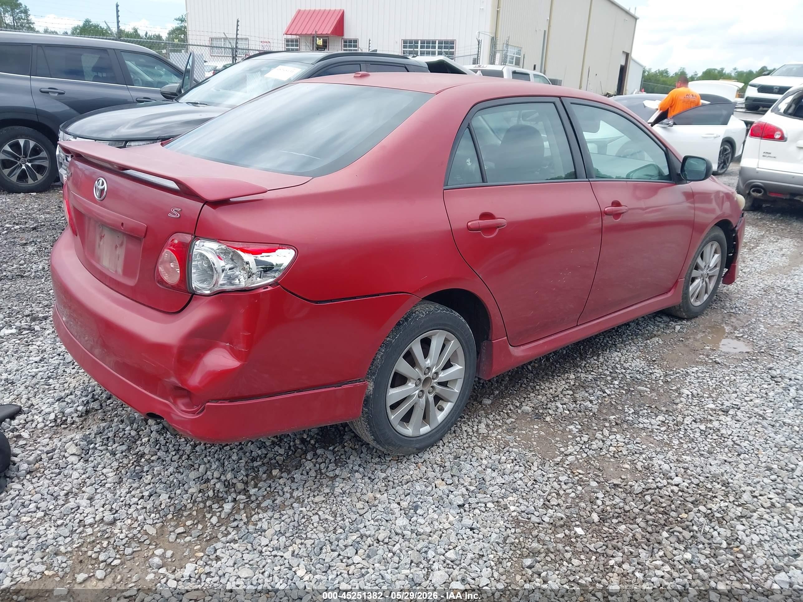 2010 Toyota Corolla S Red vin: 2T1BU4EE3AC527532