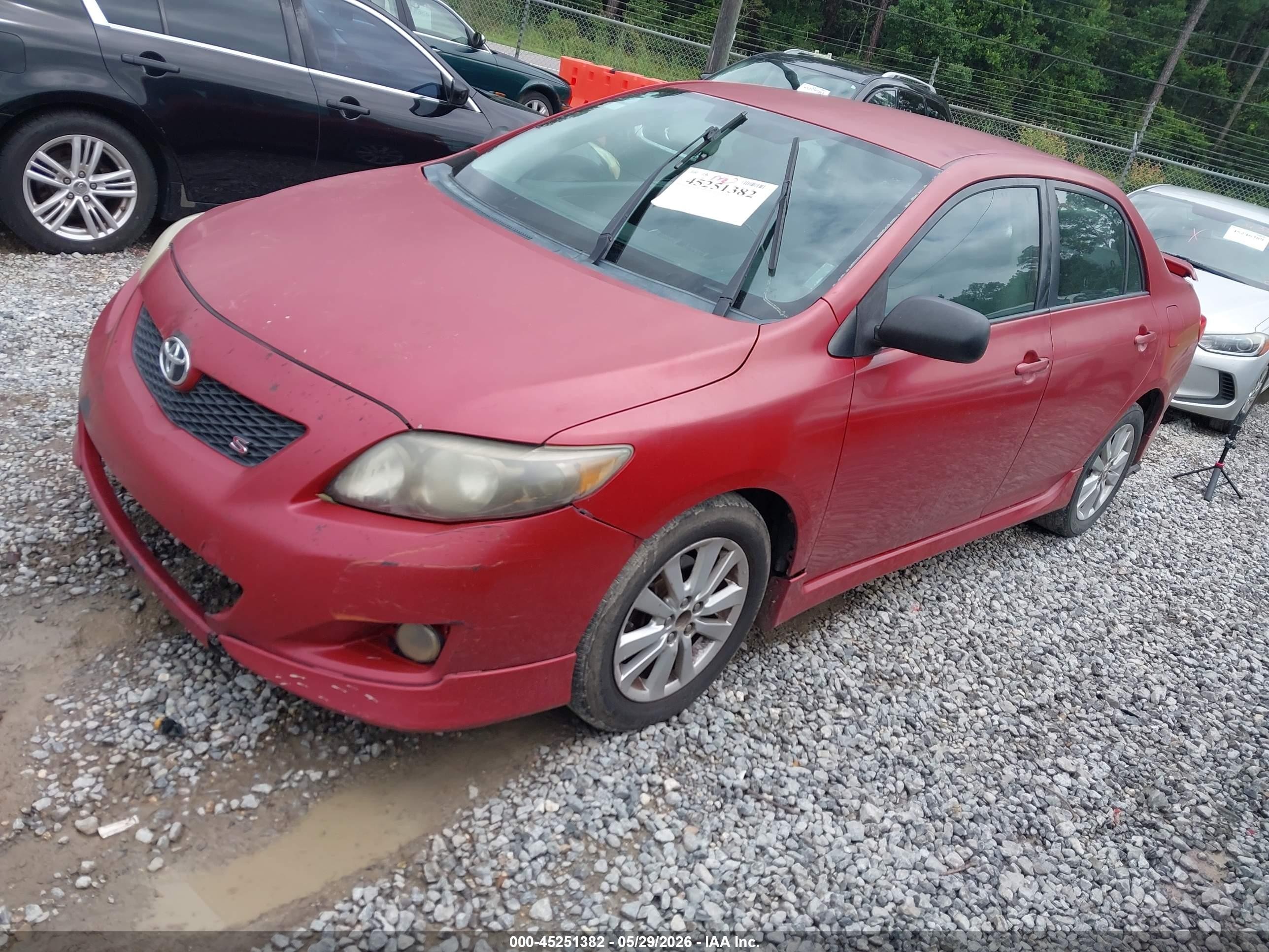 2010 Toyota Corolla S Red vin: 2T1BU4EE3AC527532