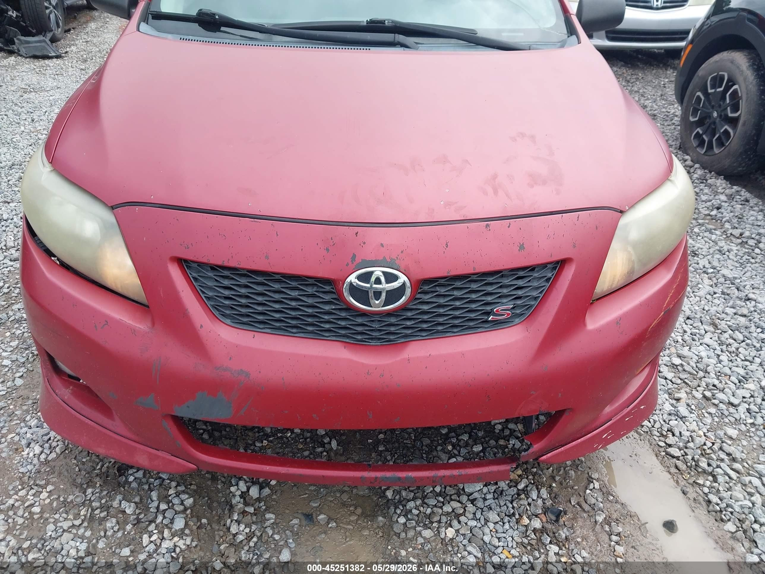 2010 Toyota Corolla S Red vin: 2T1BU4EE3AC527532