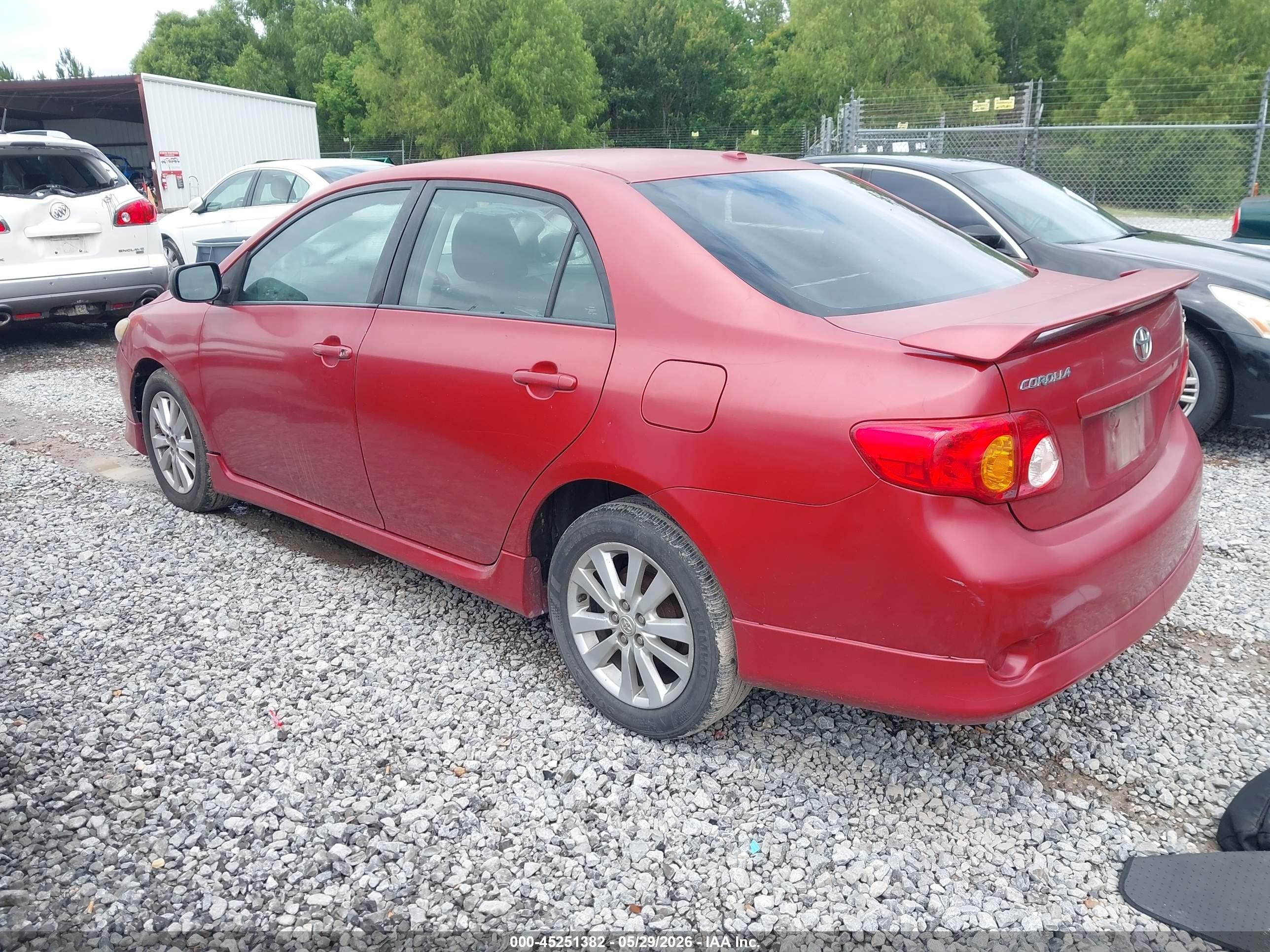 2010 Toyota Corolla S Red vin: 2T1BU4EE3AC527532