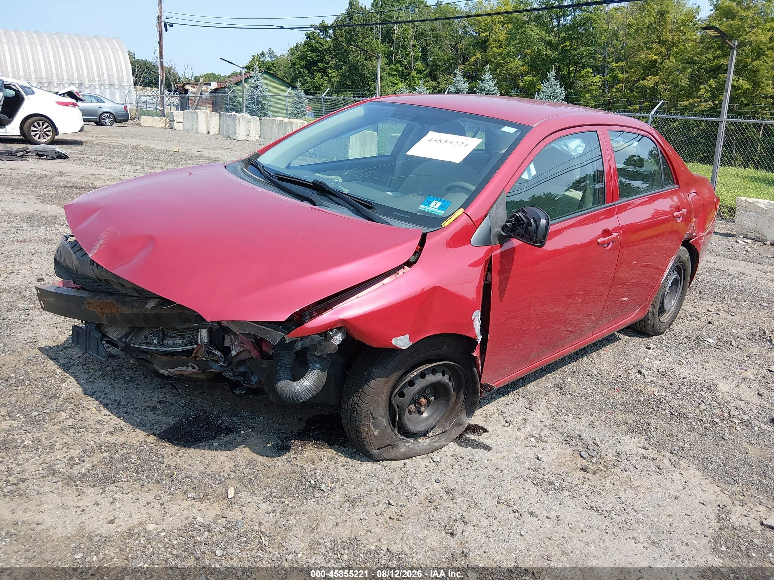 2010 Toyota Corolla Le Красный vin: 2T1BU4EE3AC533332