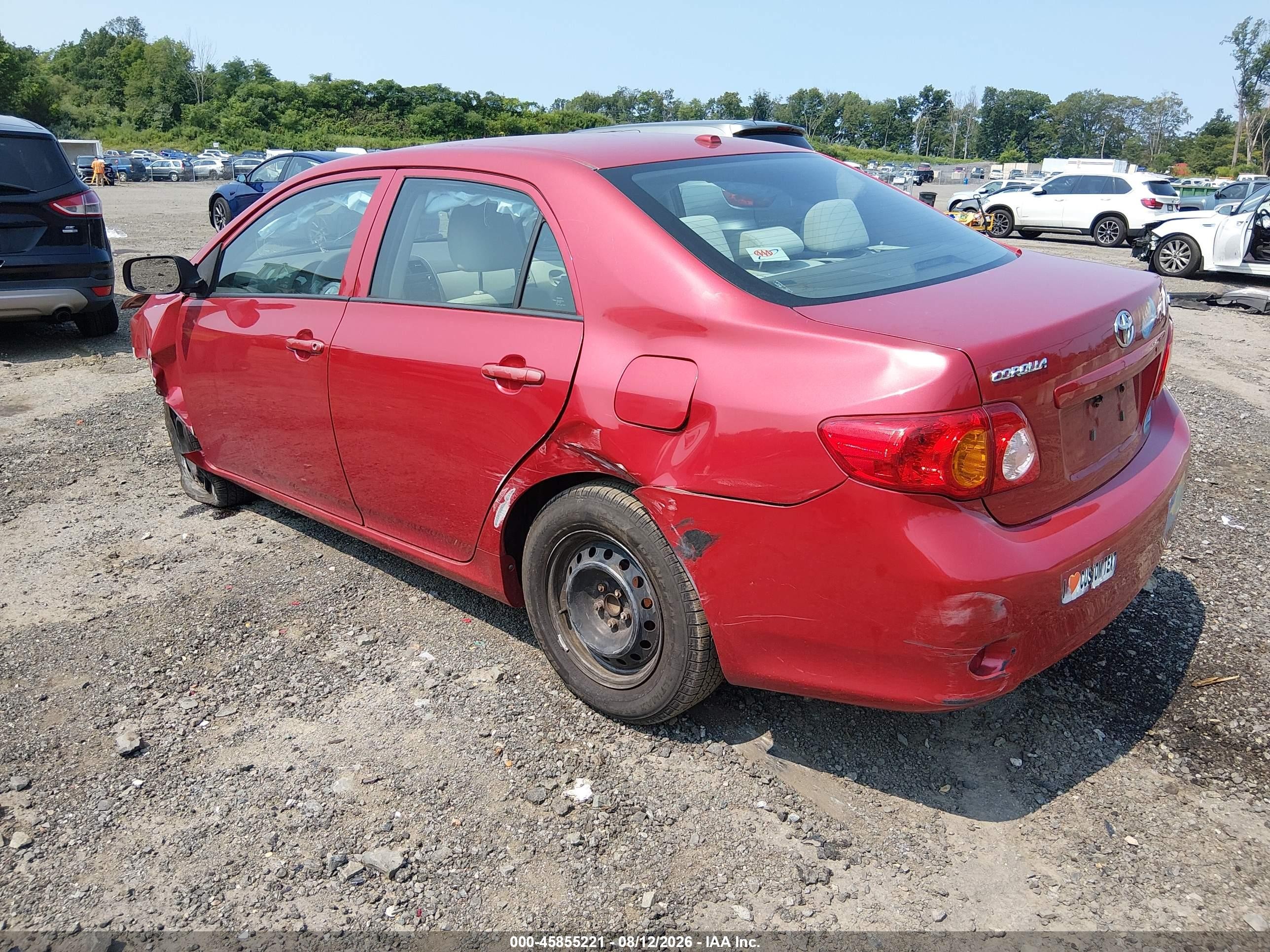 2010 Toyota Corolla Le Красный vin: 2T1BU4EE3AC533332