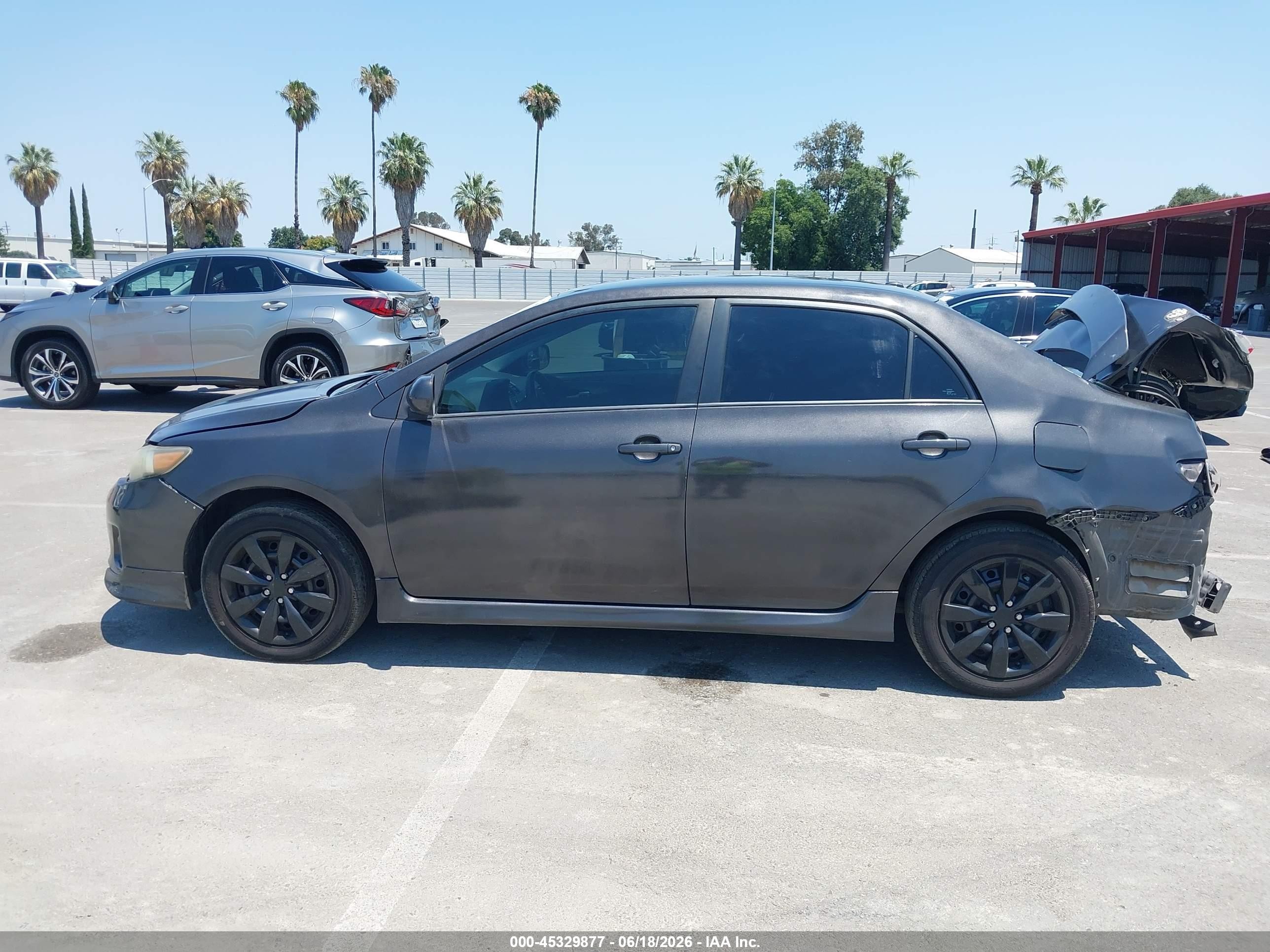 2011 Toyota Corolla S Gray vin: 2T1BU4EE3BC536877