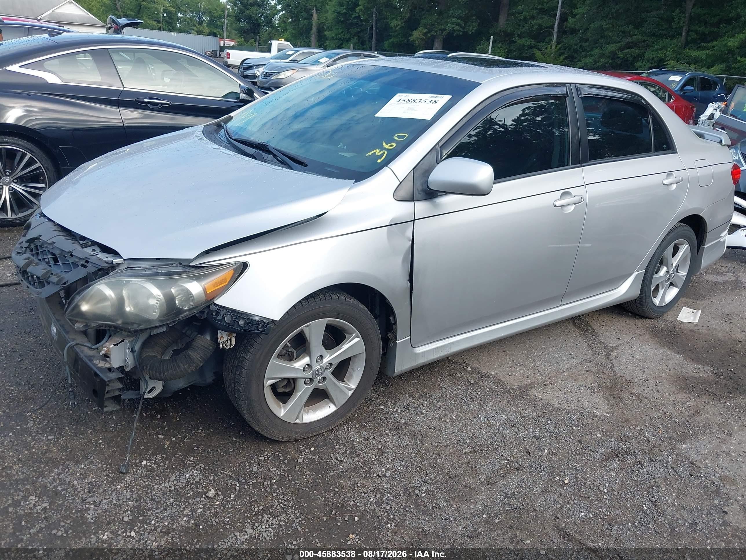 2011 Toyota Corolla S/le Серый vin: 2T1BU4EE3BC552254