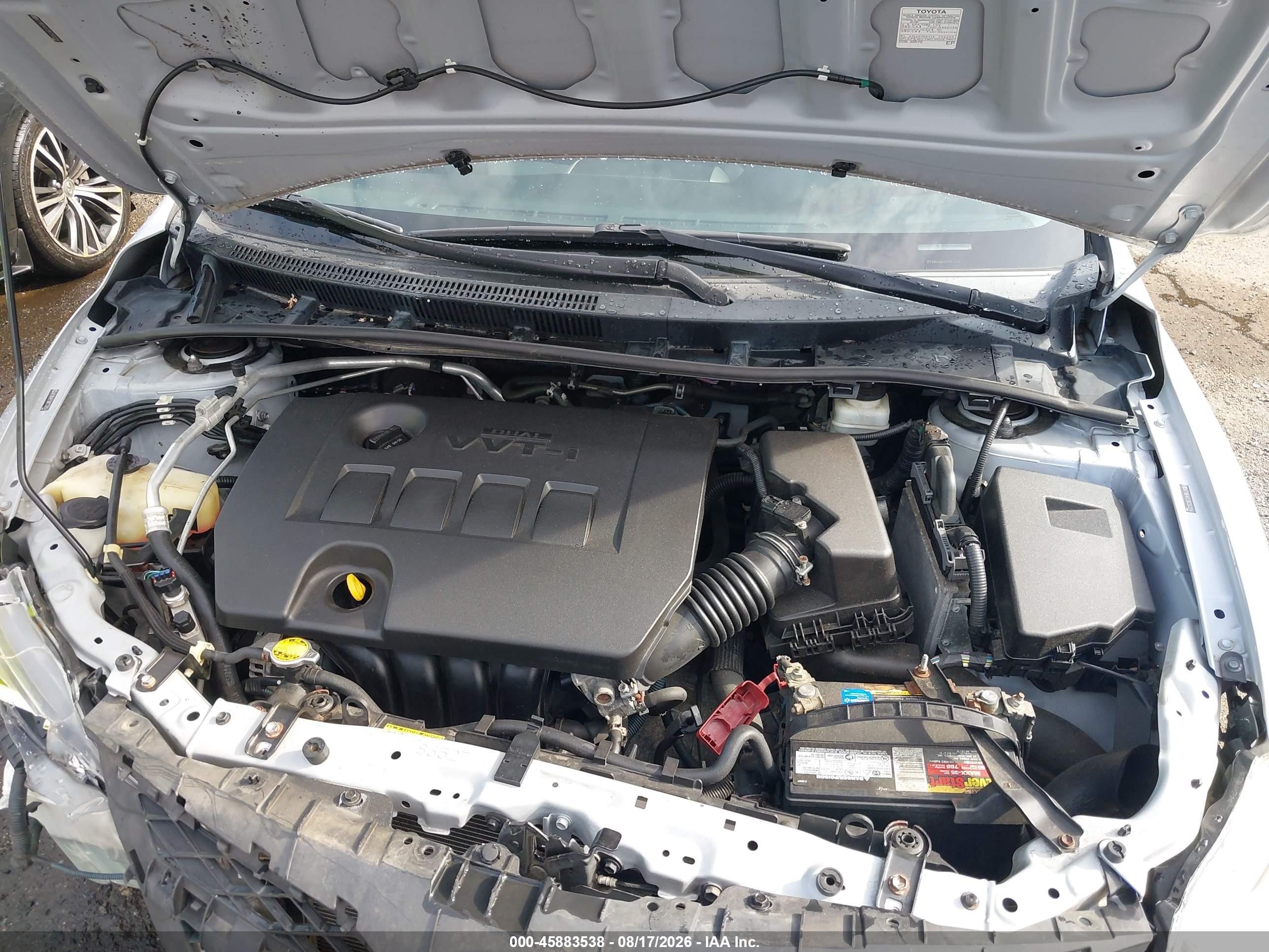 2011 Toyota Corolla S/le Серый vin: 2T1BU4EE3BC552254