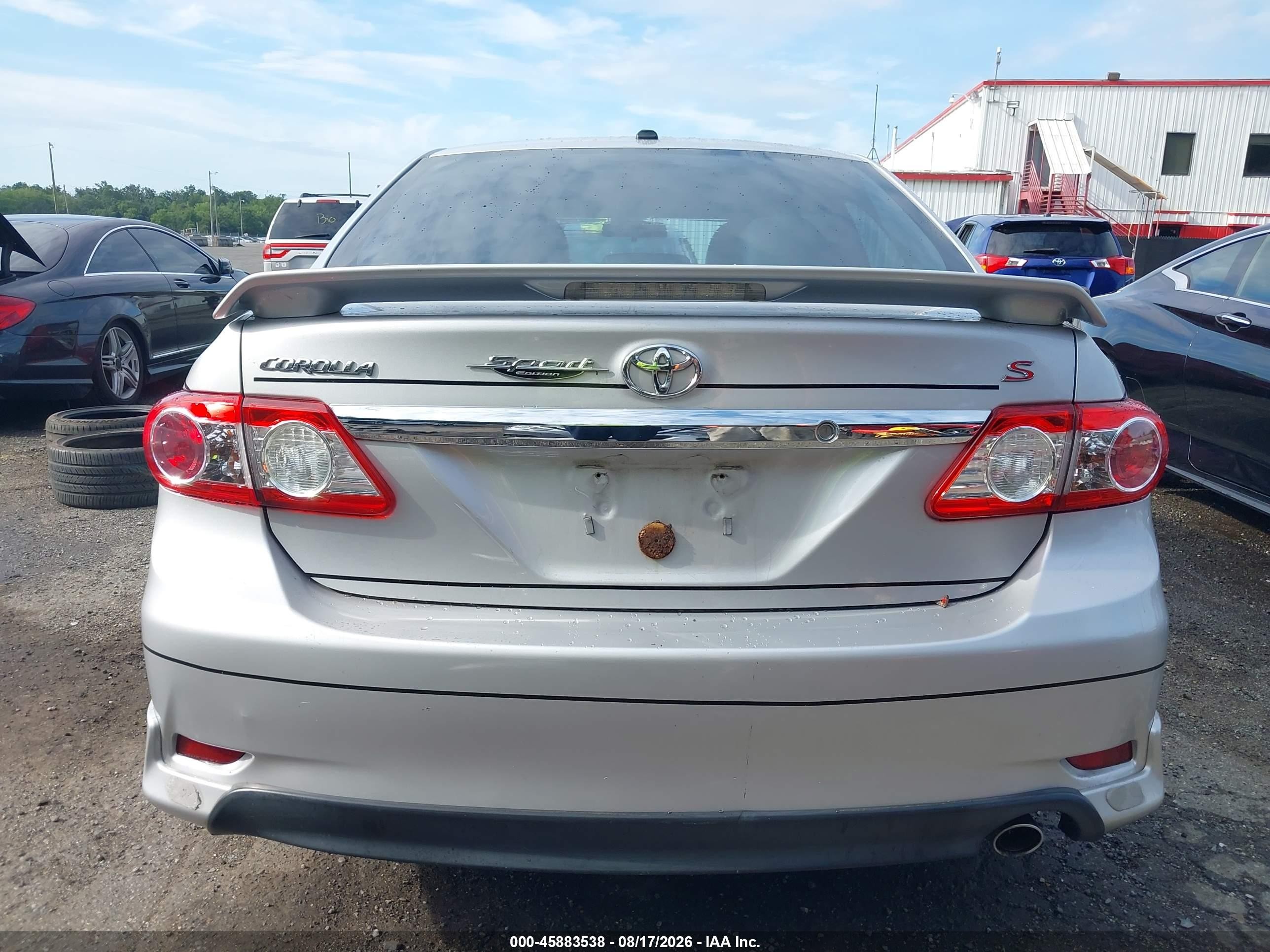 2011 Toyota Corolla S/le Серый vin: 2T1BU4EE3BC552254