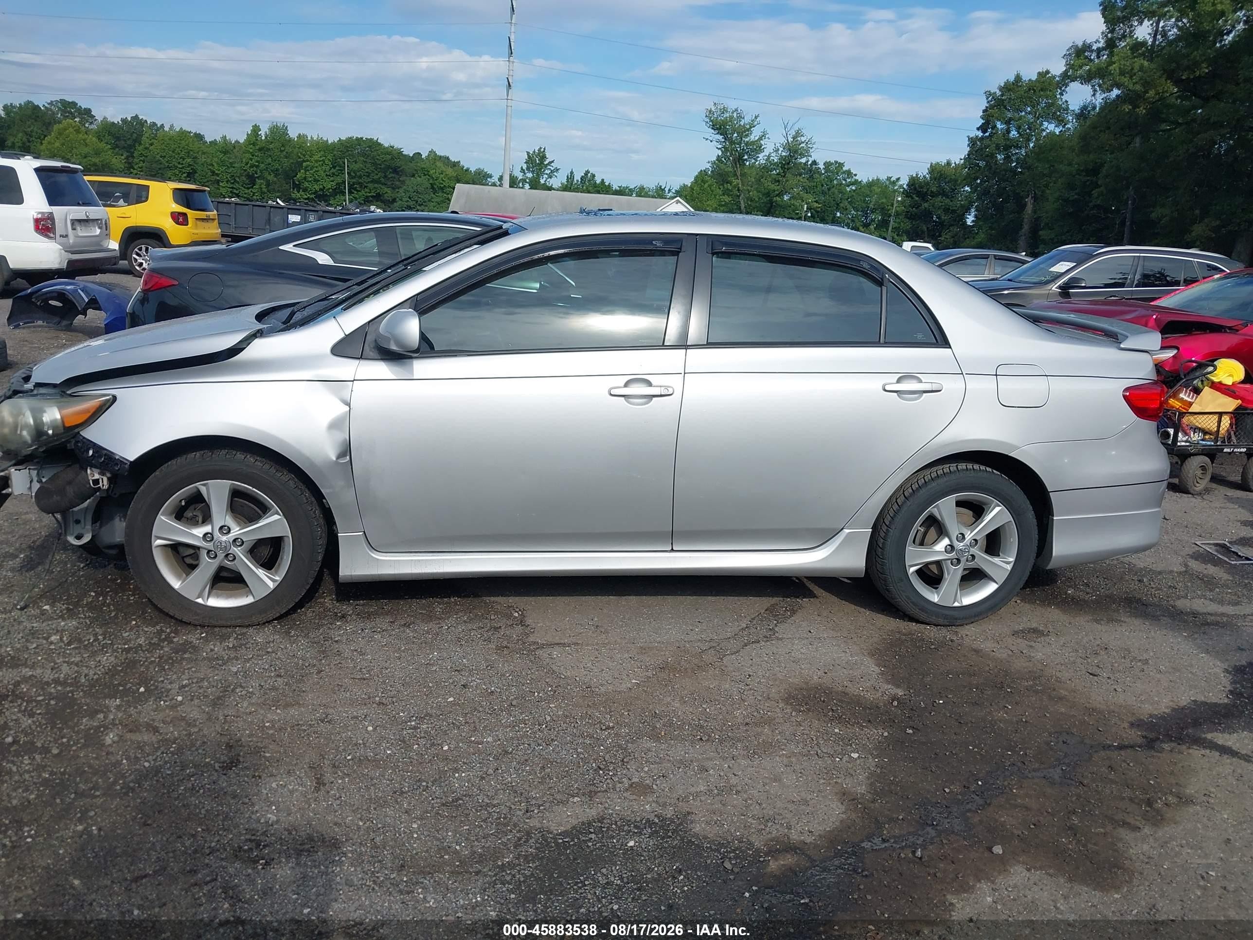 2011 Toyota Corolla S/le Серый vin: 2T1BU4EE3BC552254