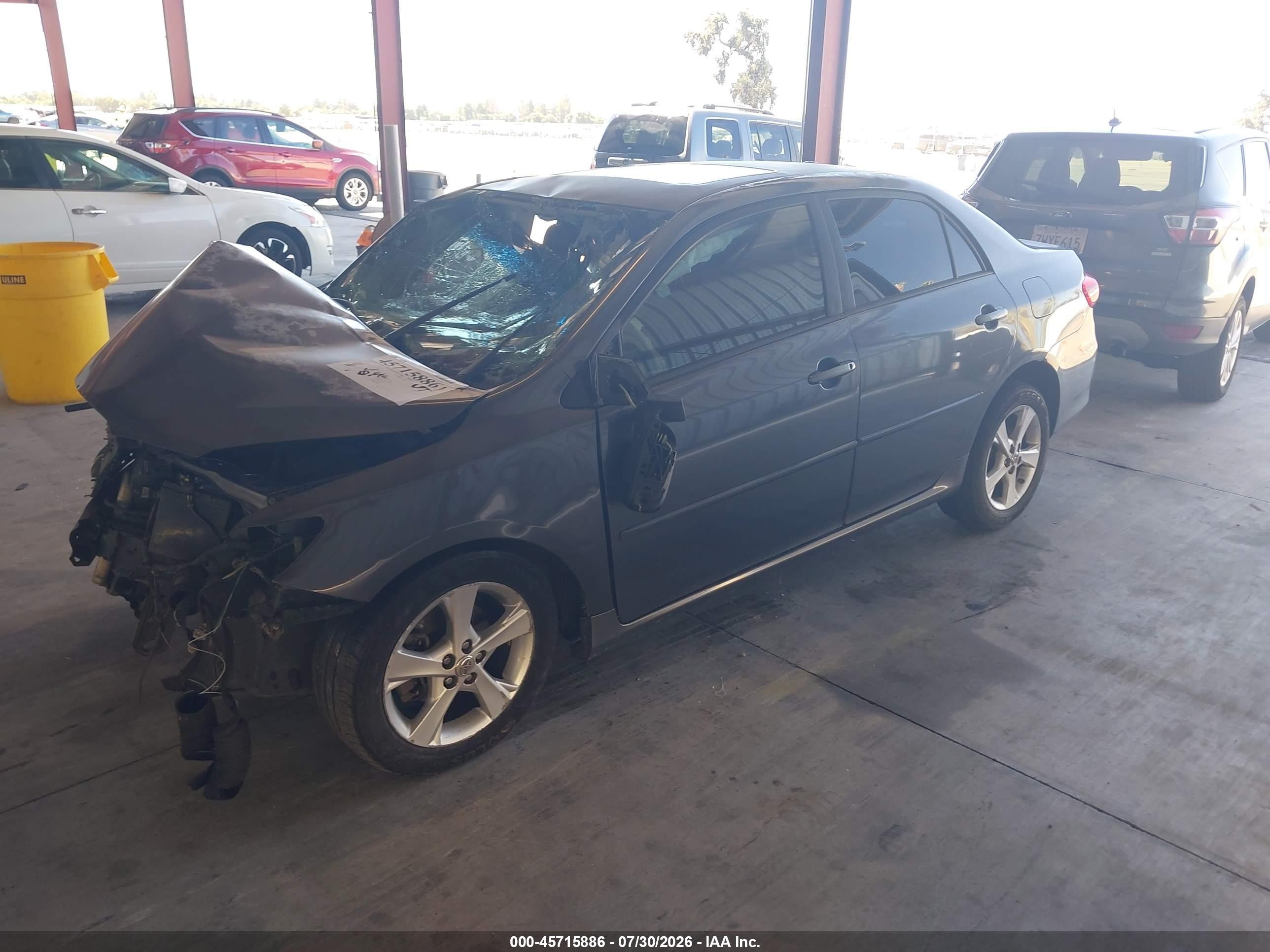 2011 Toyota Corolla Le Gray vin: 2T1BU4EE3BC559964