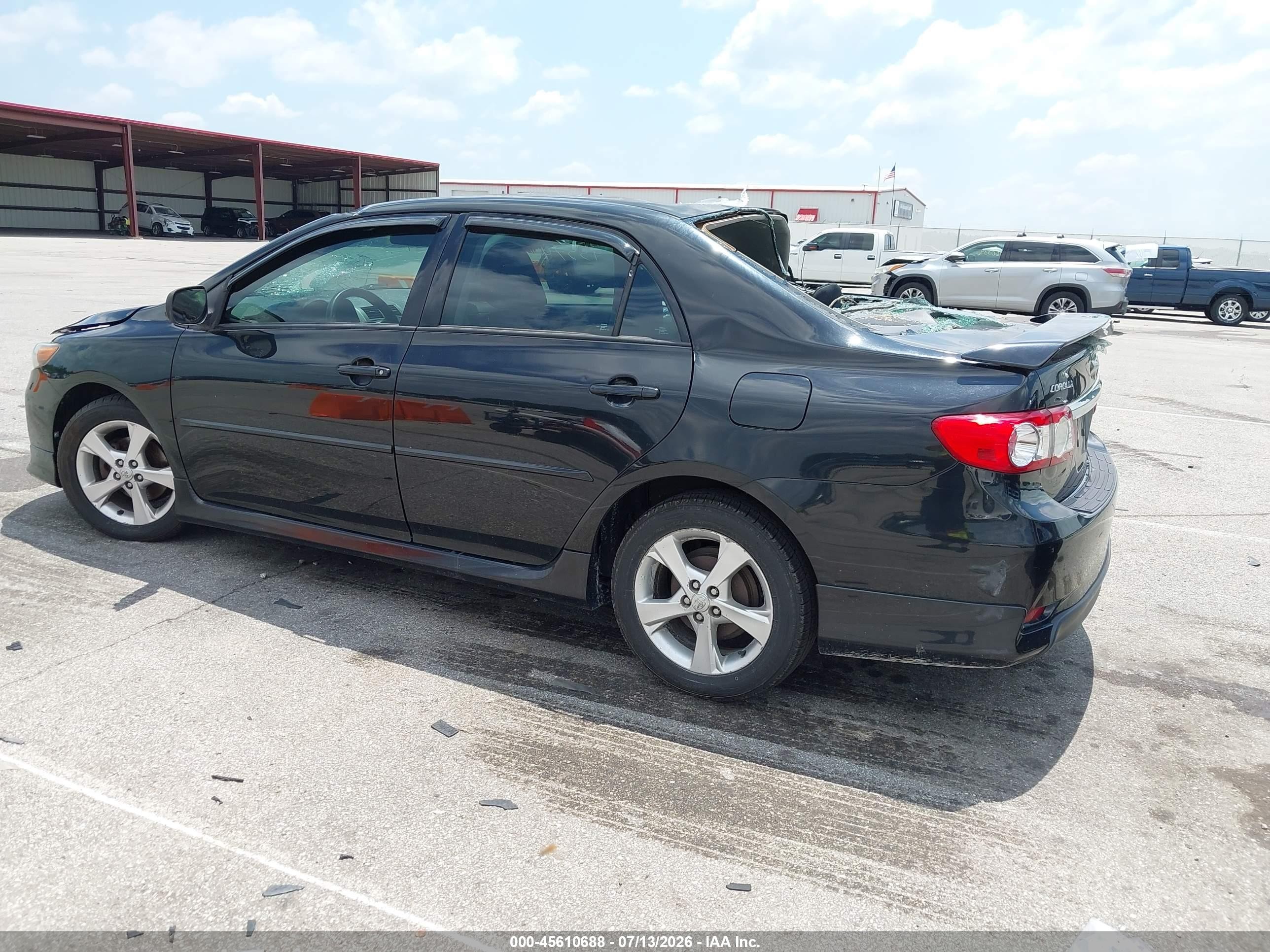 2011 Toyota Corolla S Black vin: 2T1BU4EE3BC589417