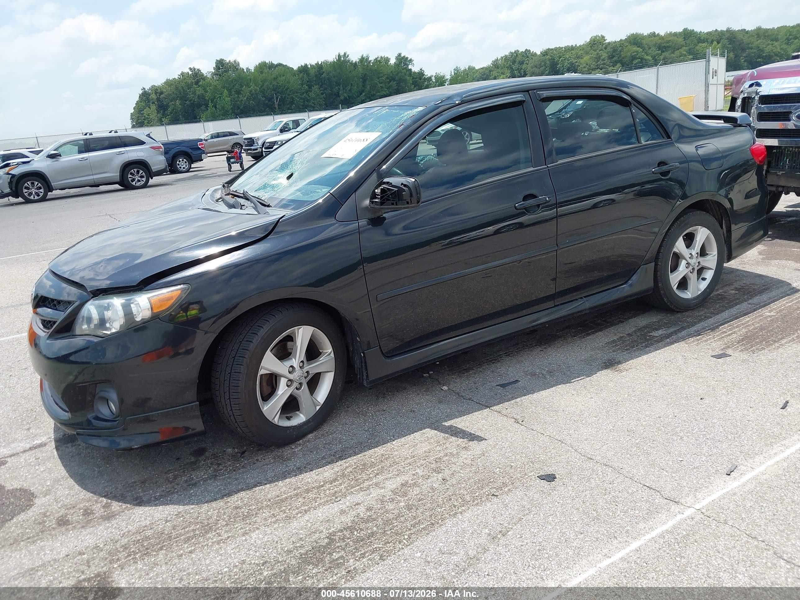 2011 Toyota Corolla S Black vin: 2T1BU4EE3BC589417