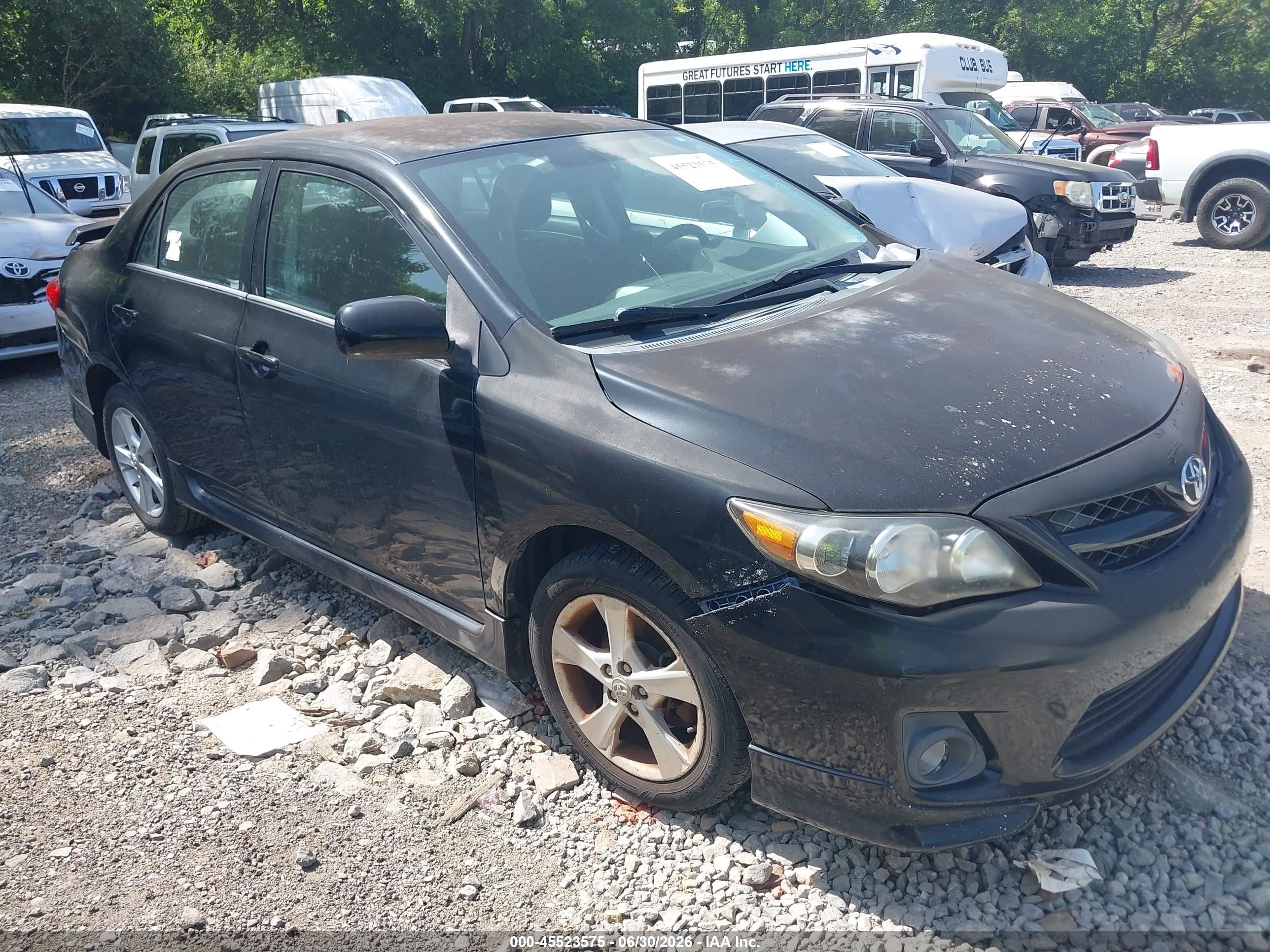 2011 Toyota Corolla S Black vin: 2T1BU4EE3BC601890