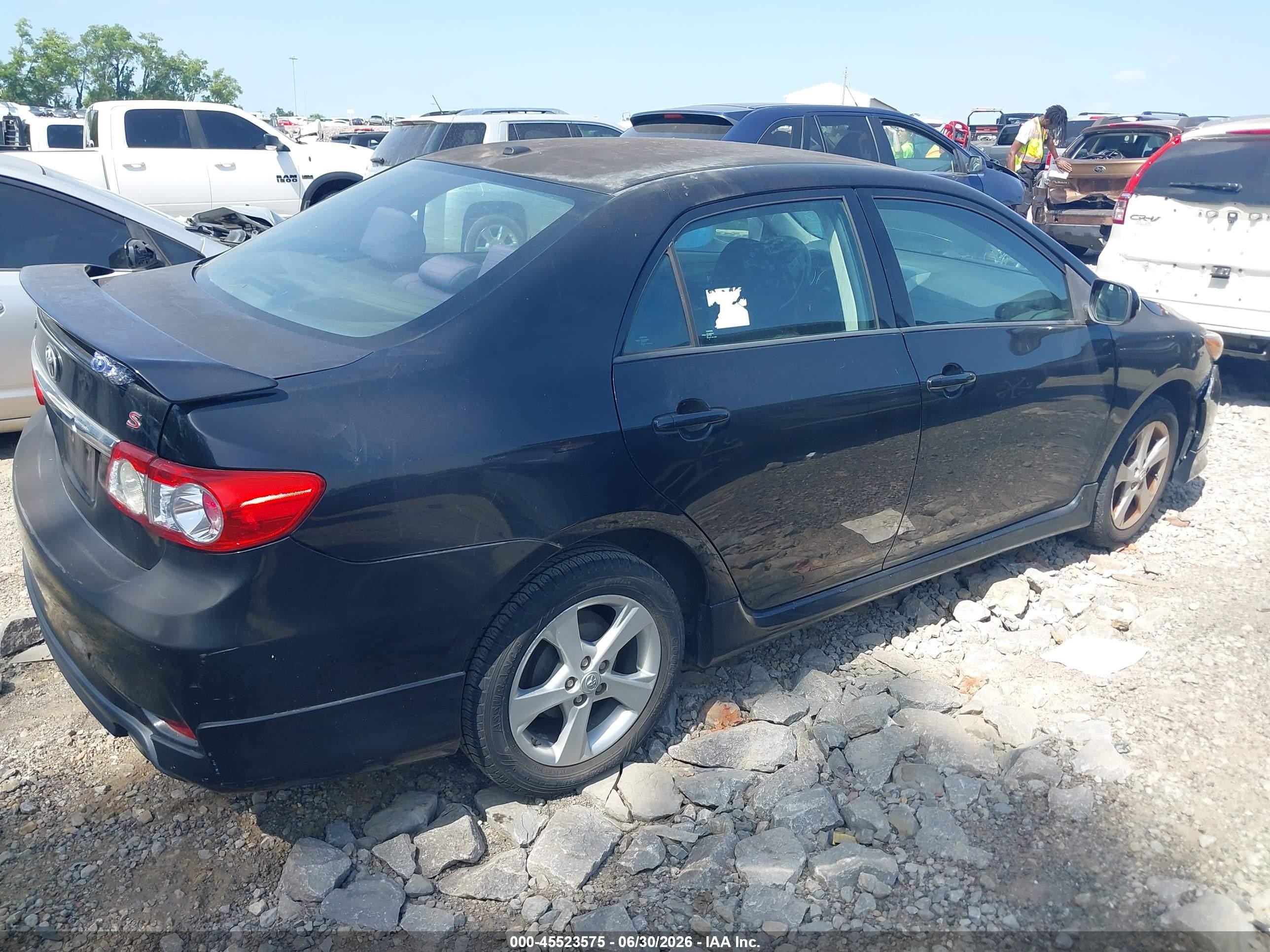 2011 Toyota Corolla S Black vin: 2T1BU4EE3BC601890