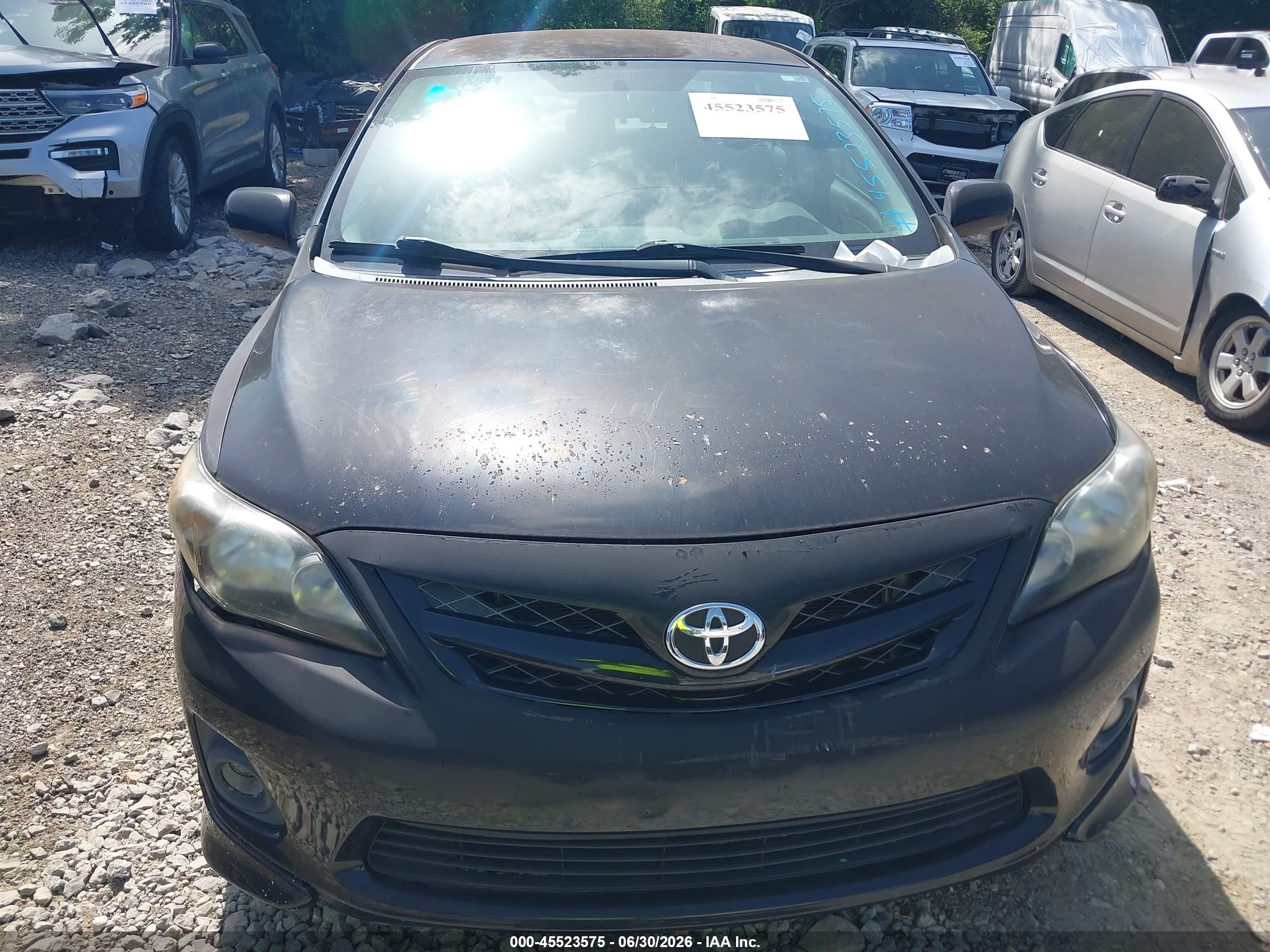 2011 Toyota Corolla S Black vin: 2T1BU4EE3BC601890