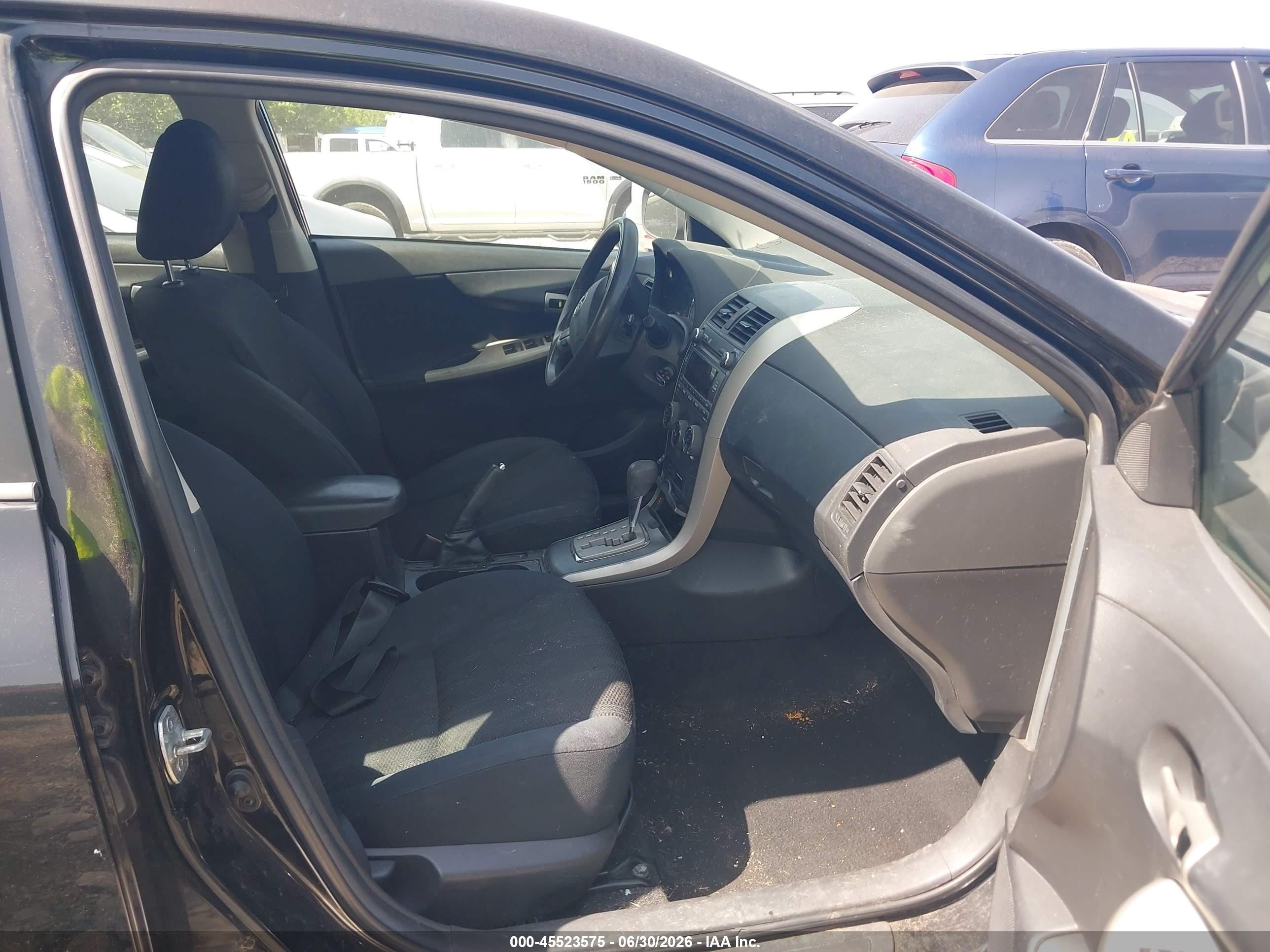 2011 Toyota Corolla S Black vin: 2T1BU4EE3BC601890
