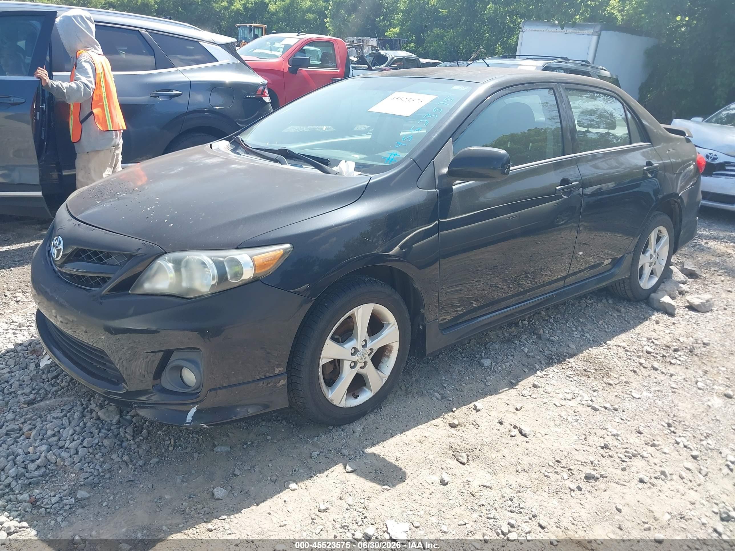 2011 Toyota Corolla S Black vin: 2T1BU4EE3BC601890