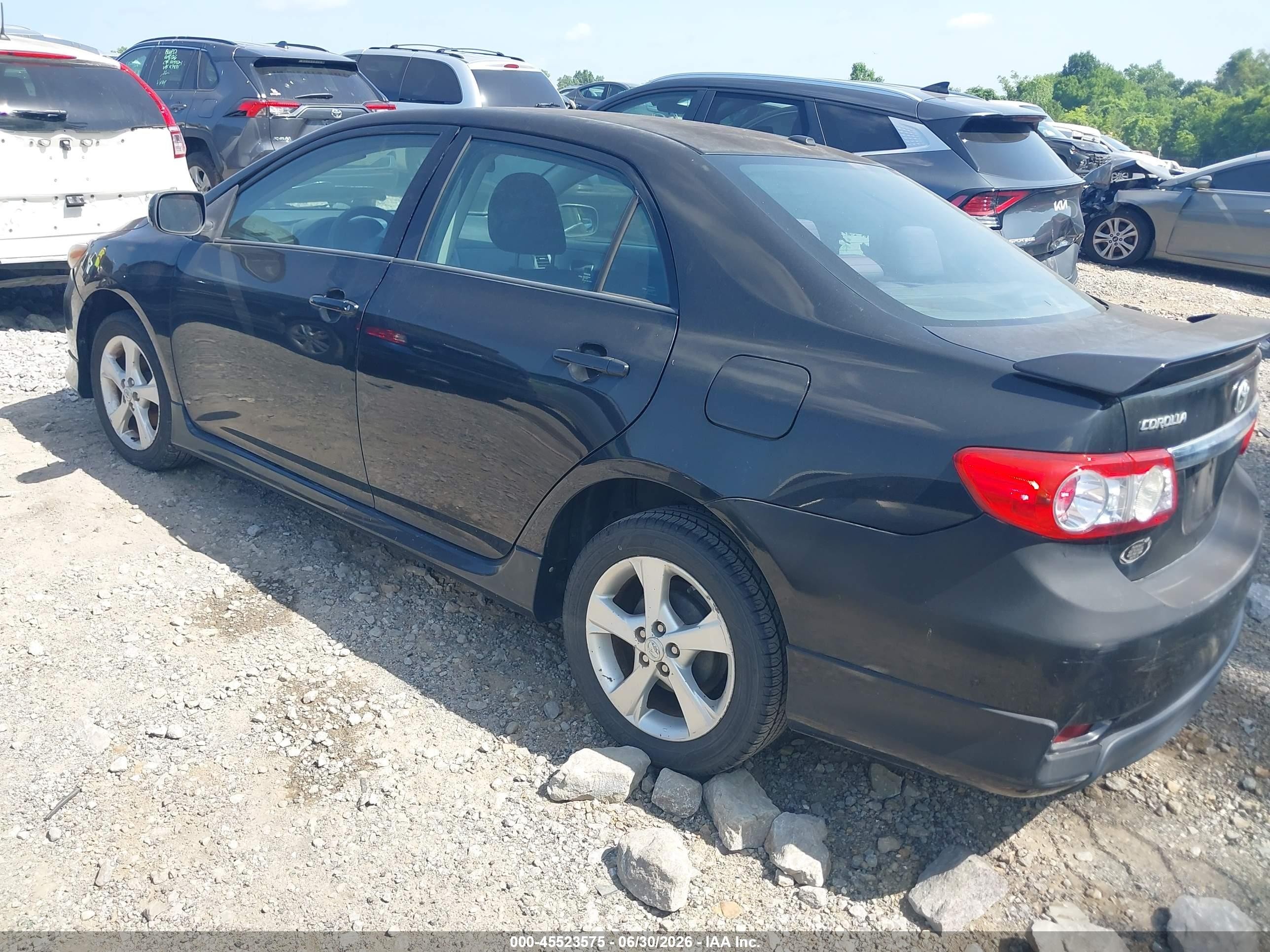 2011 Toyota Corolla S Black vin: 2T1BU4EE3BC601890
