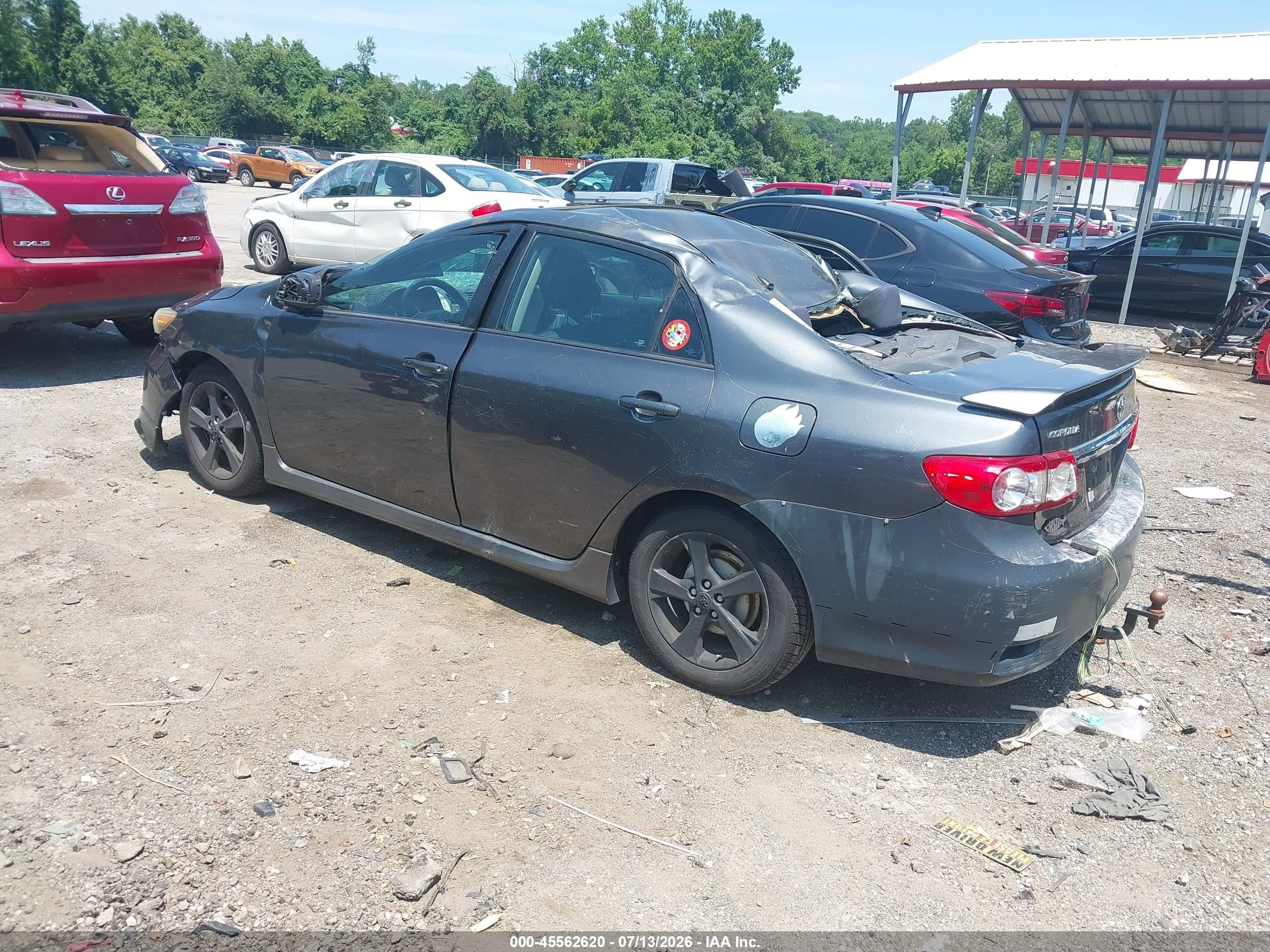 2011 Toyota Corolla S Серый vin: 2T1BU4EE3BC613487