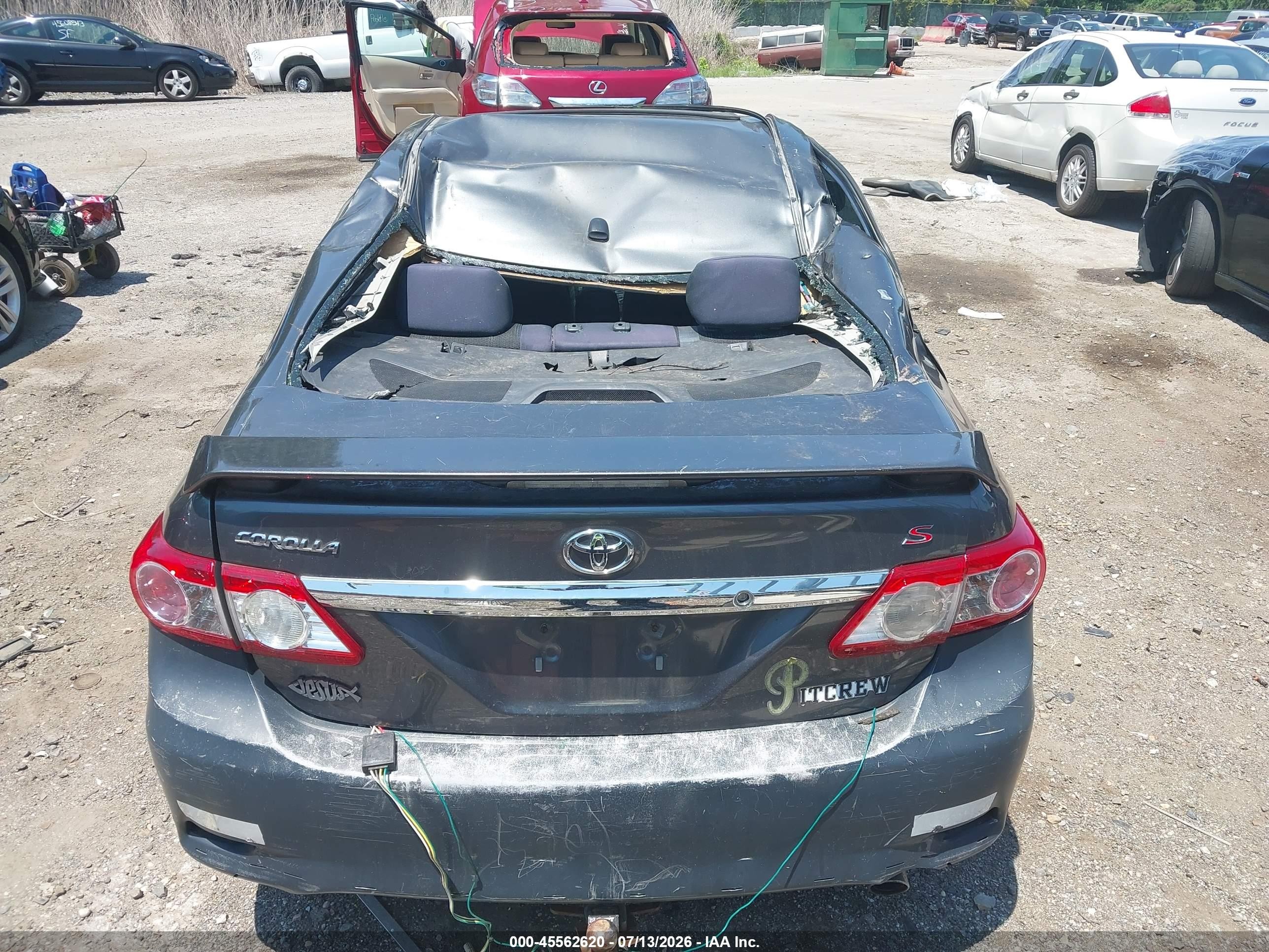 2011 Toyota Corolla S Серый vin: 2T1BU4EE3BC613487