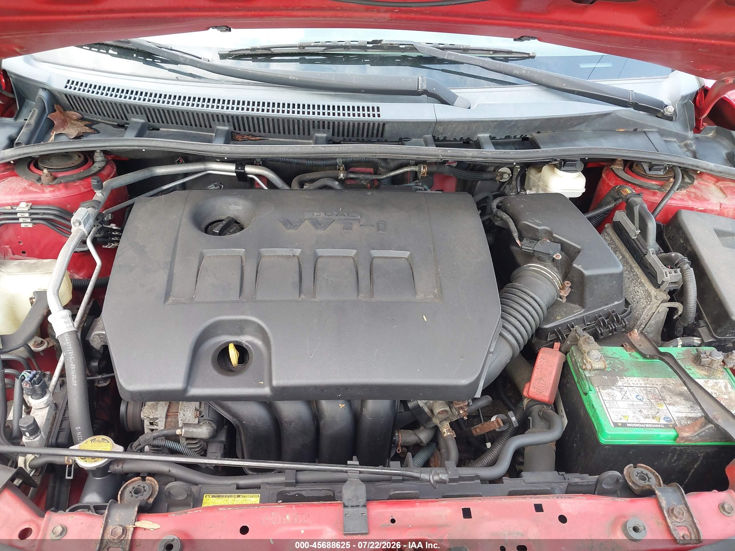 2011 Toyota Corolla S Red vin: 2T1BU4EE3BC629639