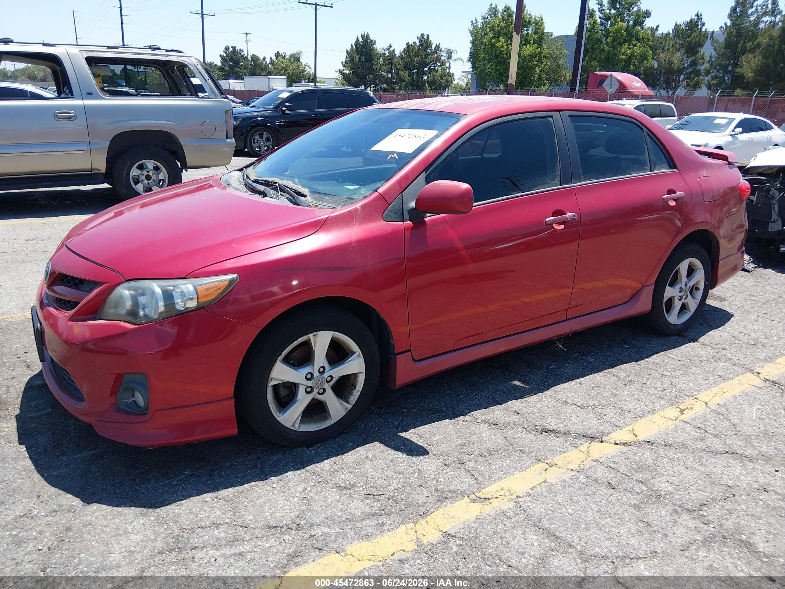 2011 Toyota Corolla S Red vin: 2T1BU4EE3BC640978