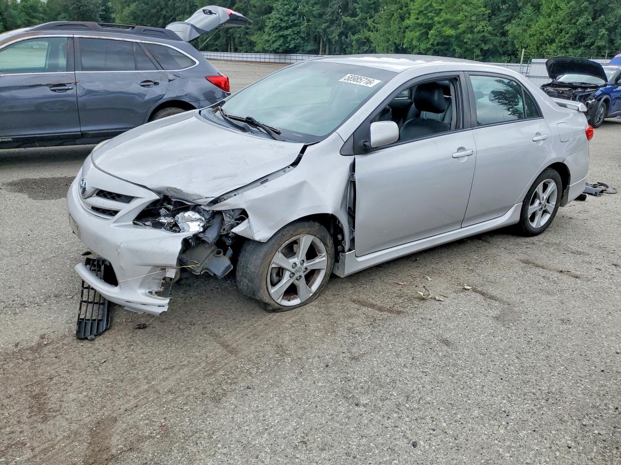 2011 Toyota Corolla S Silver vin: 2T1BU4EE3BC646229