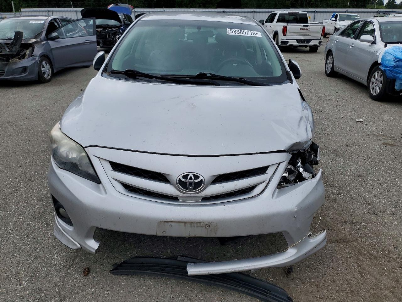 2011 Toyota Corolla S Silver vin: 2T1BU4EE3BC646229