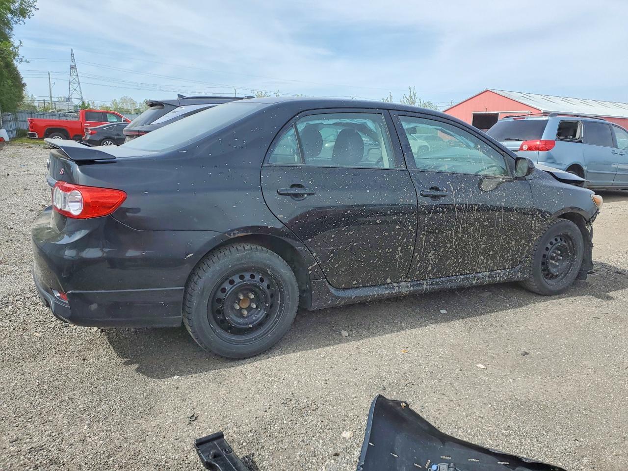 2011 Toyota Corolla Base Black vin: 2T1BU4EE3BC686083