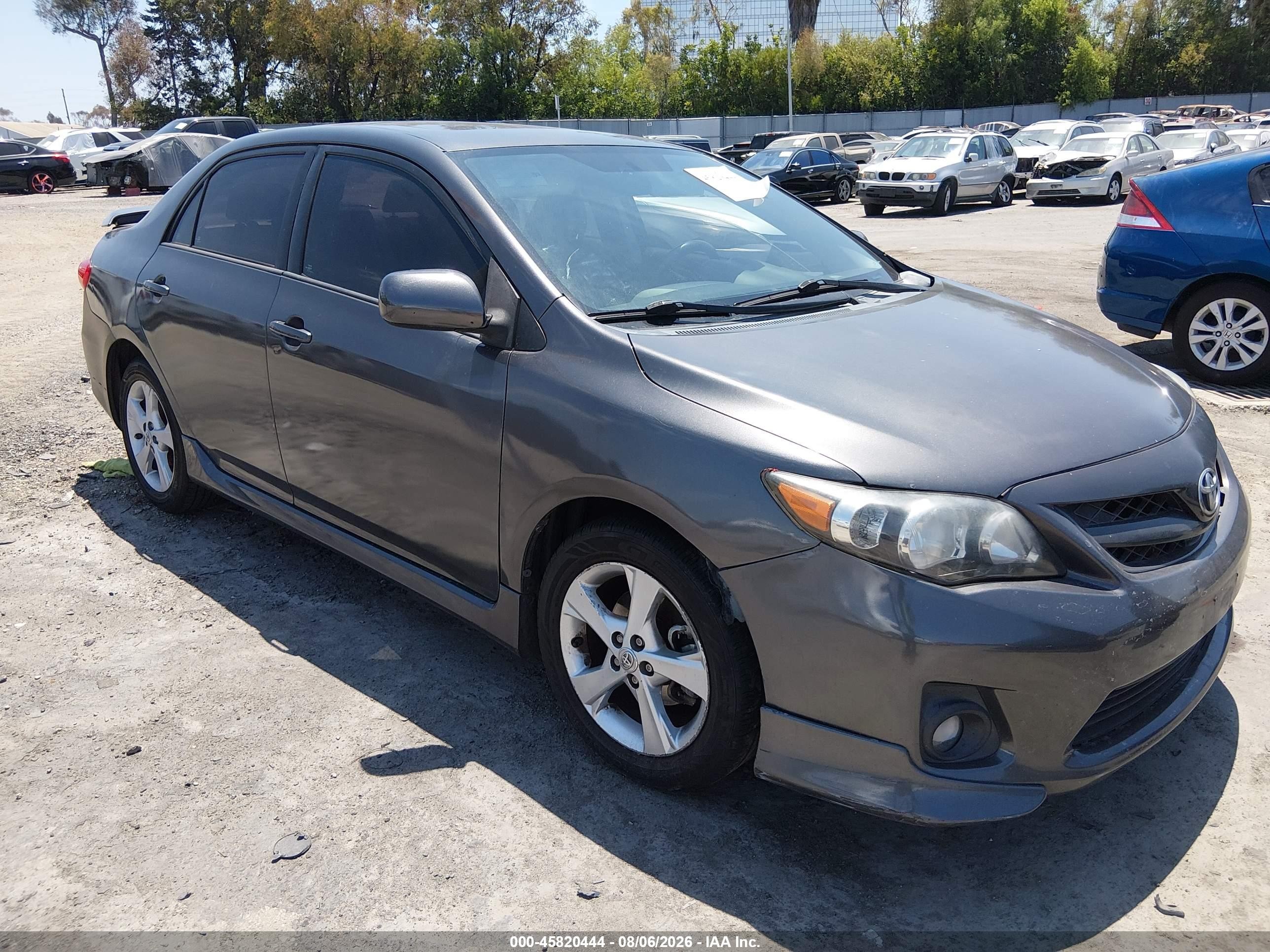 2011 Toyota Corolla S Gray vin: 2T1BU4EE3BC718806