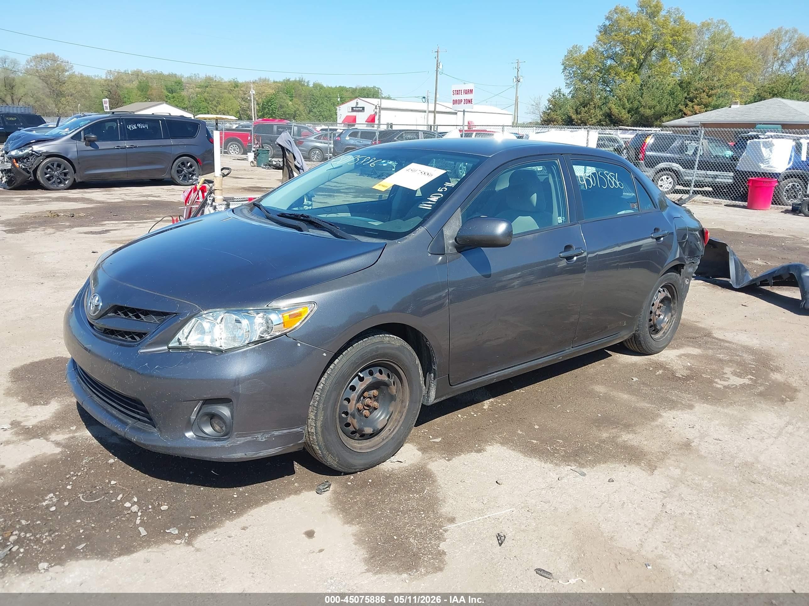2011 Toyota Corolla Le Gray vin: 2T1BU4EE3BC723990
