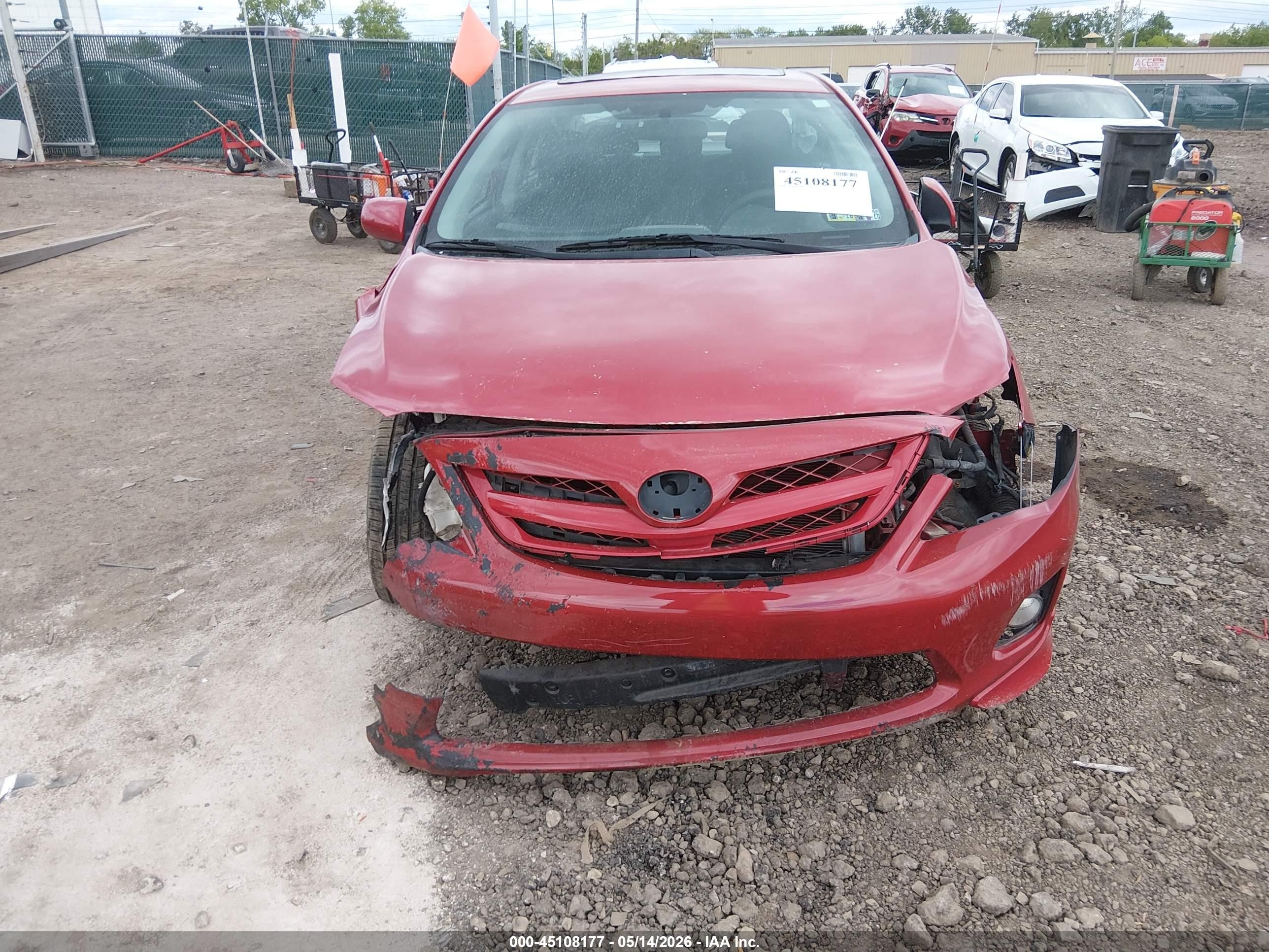 2011 Toyota Corolla S Red vin: 2T1BU4EE3BC730812