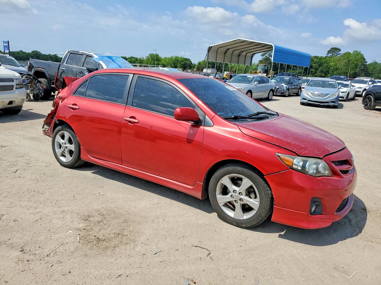 2011 Toyota Corolla S Red vin: 2T1BU4EE3BC735198