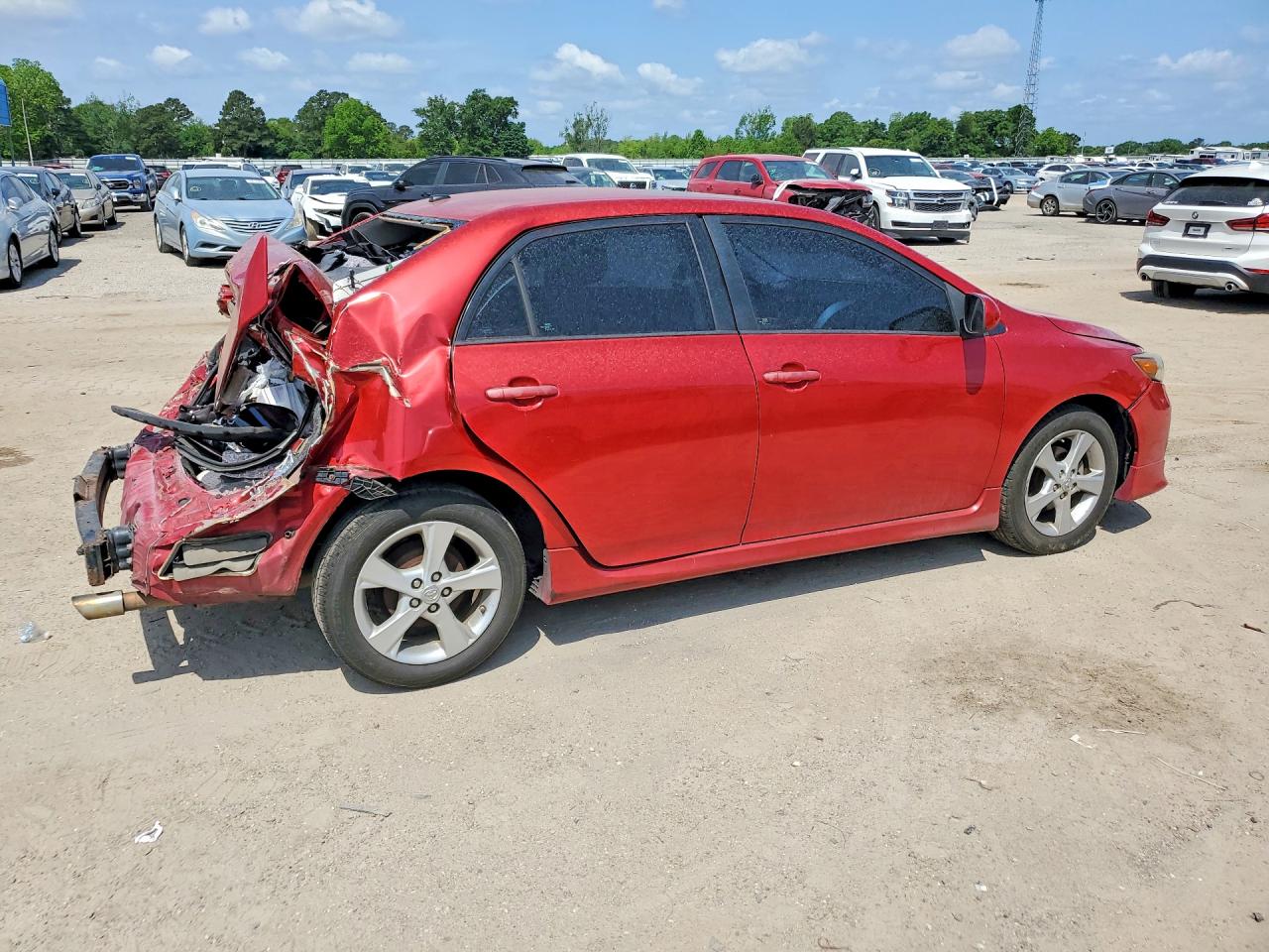2011 Toyota Corolla S Red vin: 2T1BU4EE3BC735198