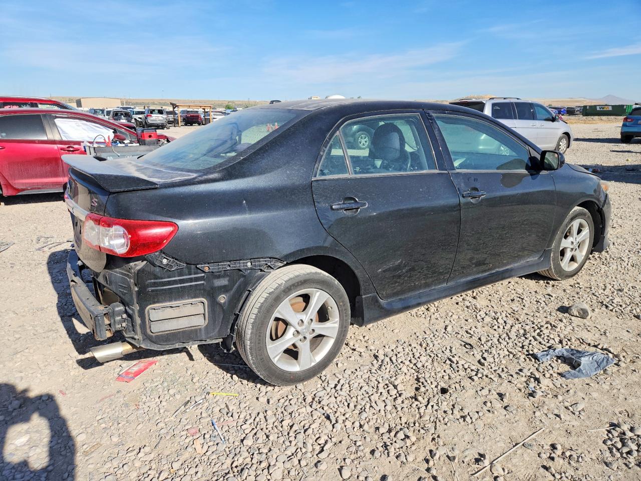 2011 Toyota Corolla S Black vin: 2T1BU4EE3BC748047